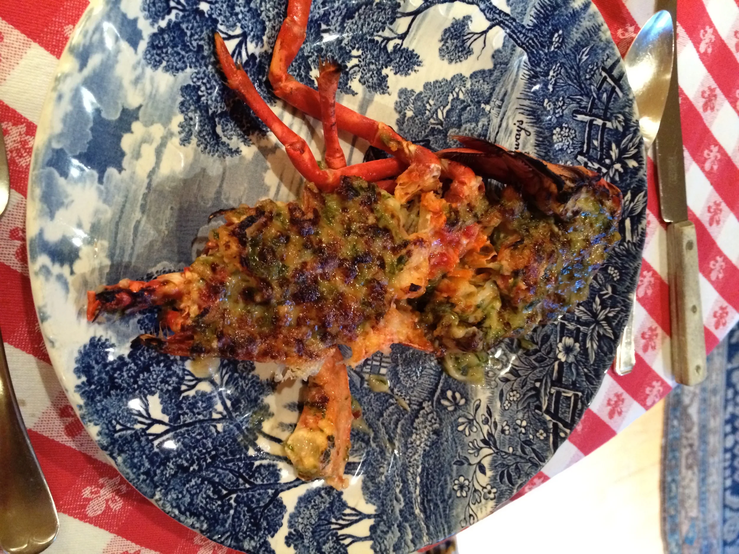 Lobster Thermidor - in this case made by my mother.