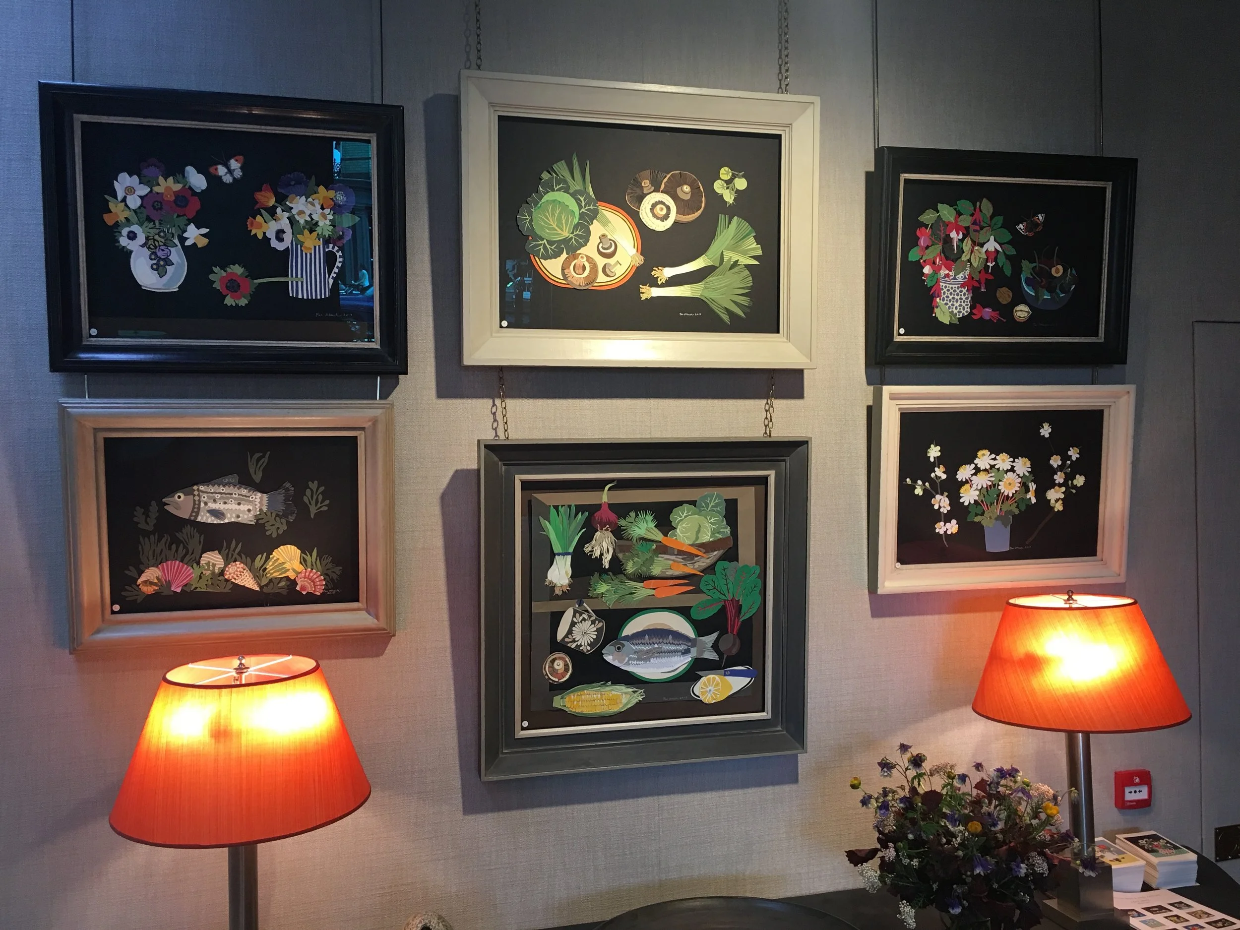 A wall at Colefax and Fowler during the exhibition