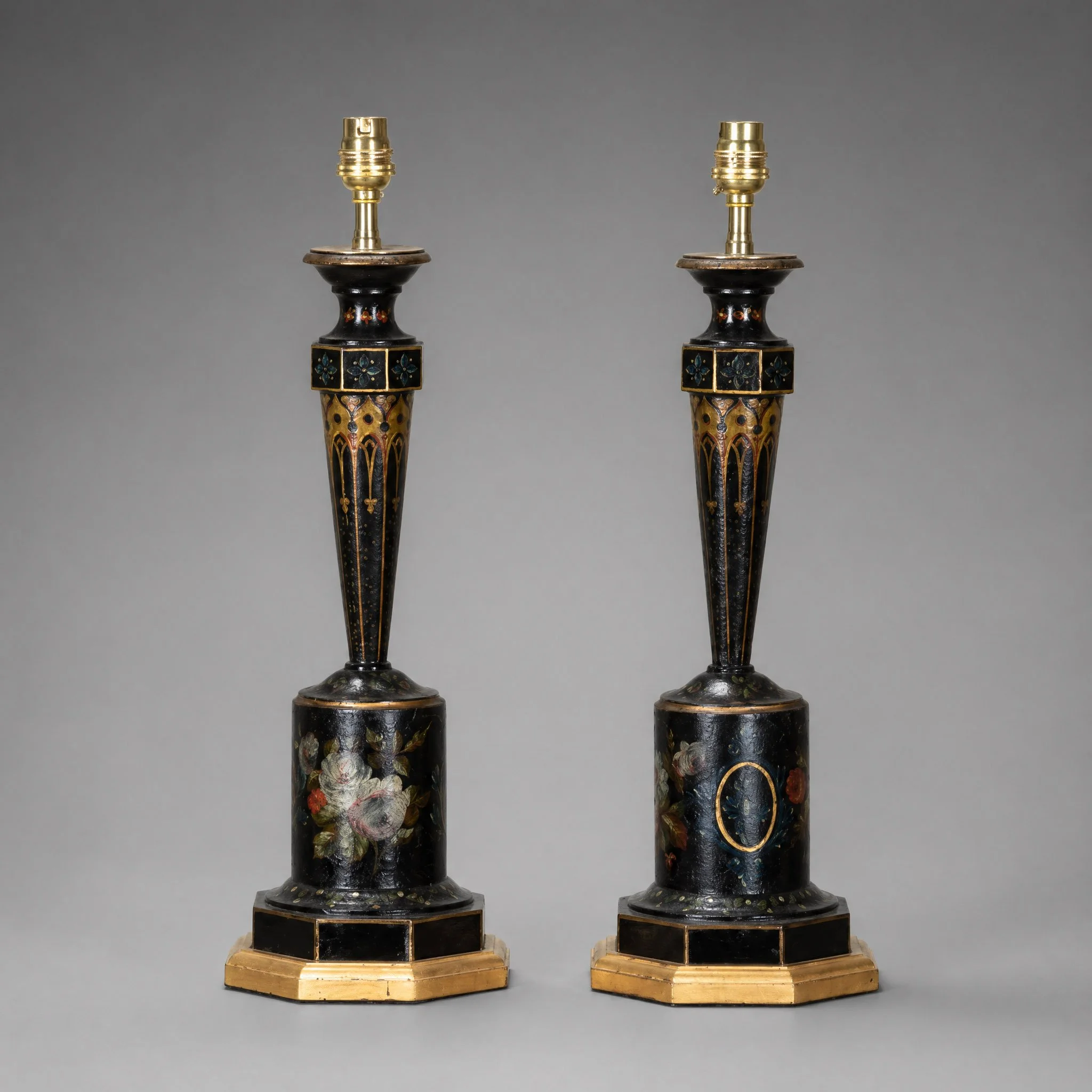 pair japanned lamps side + front.jpg
