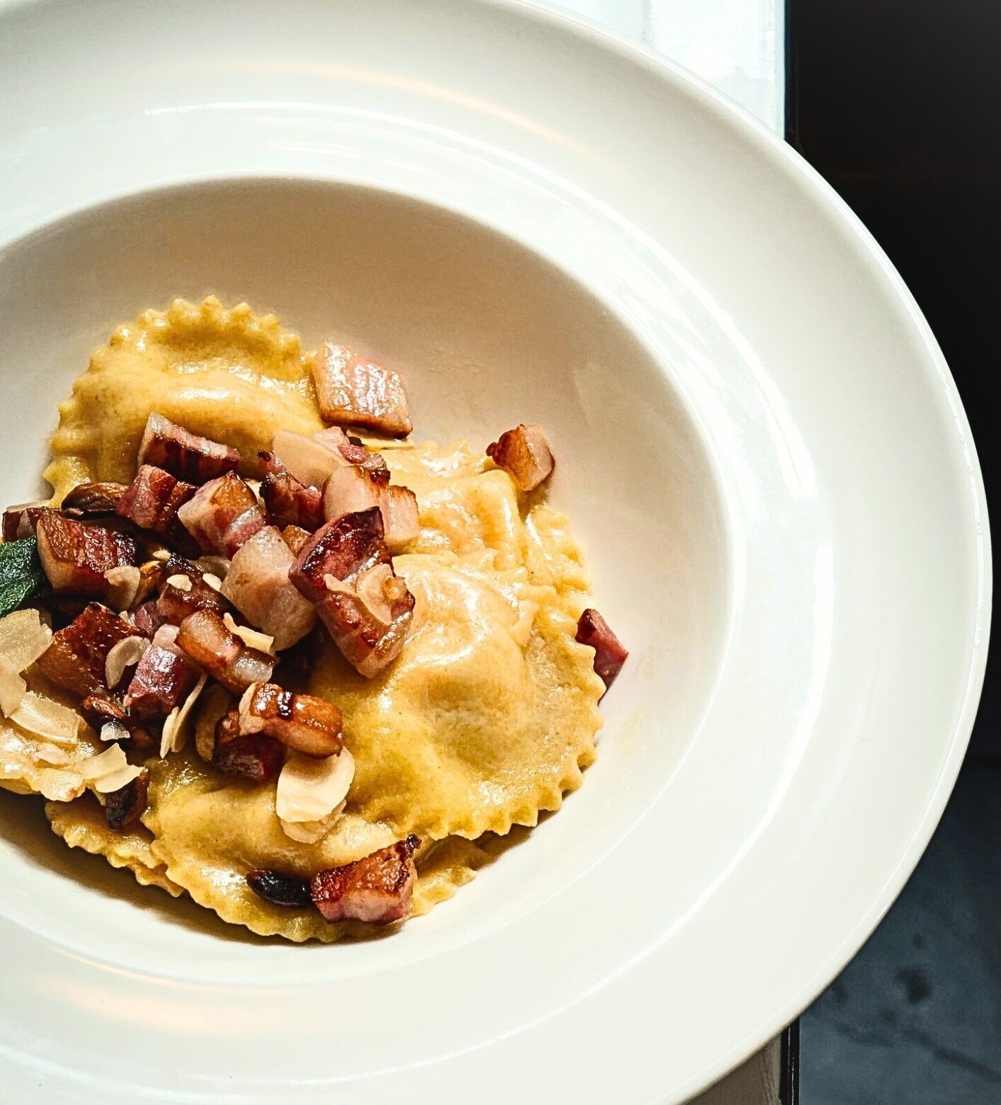 Silvia's favourite dish!

Ravioli filled with pumpkin with guanciale croccante.

(WTF is Silvia btw?)