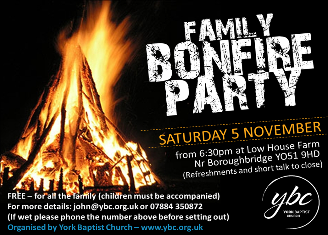 There is no charge for the evening. Donations towards the fireworks can be made but are not necessary - please do not bring fireworks with you other than sparklers. It's for all the family and will conclude by 8pm with a game and short talk.