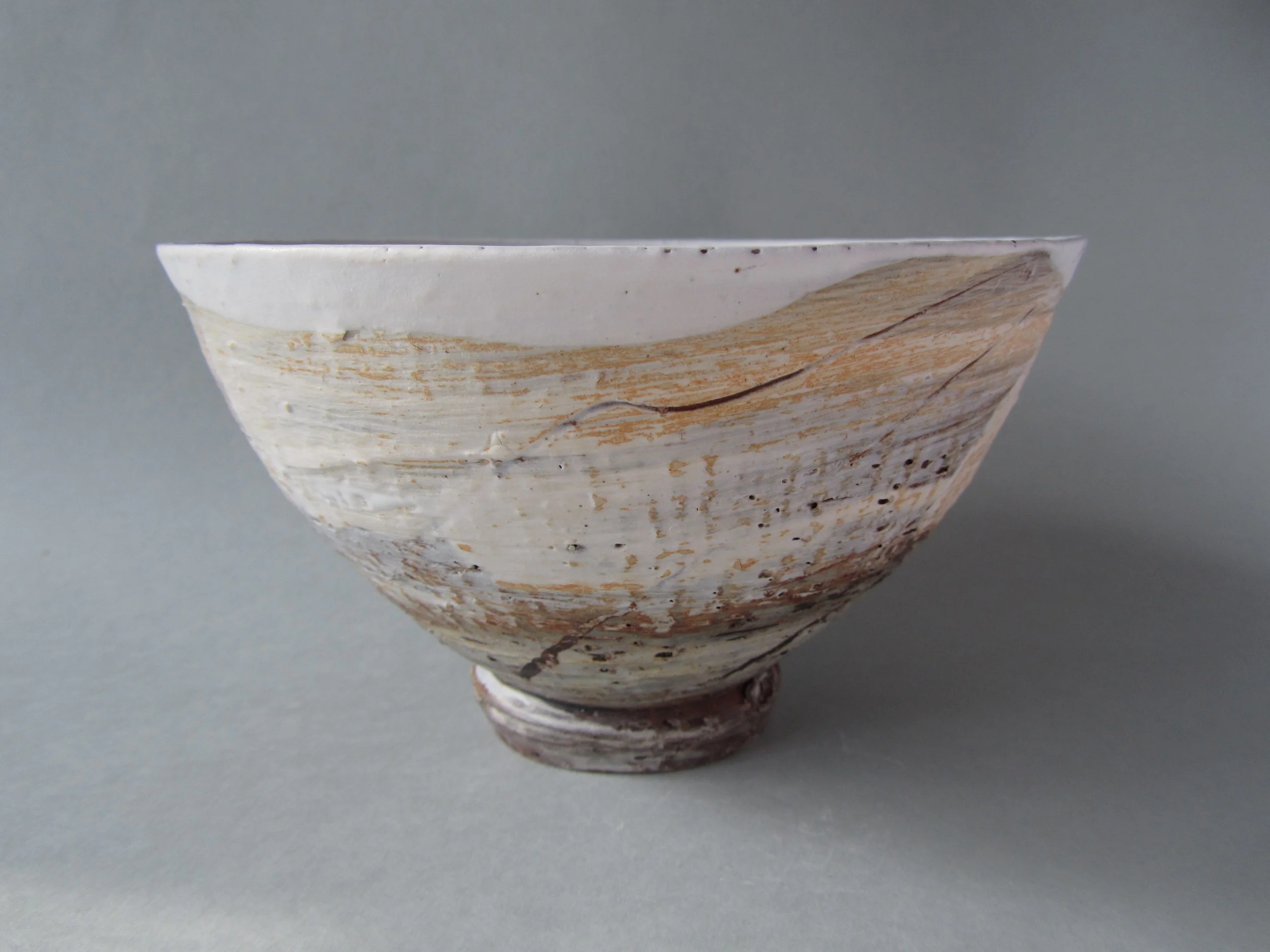 Janice's tea bowls are inspired by the landscape of her home. Photo by Janice Hunter.