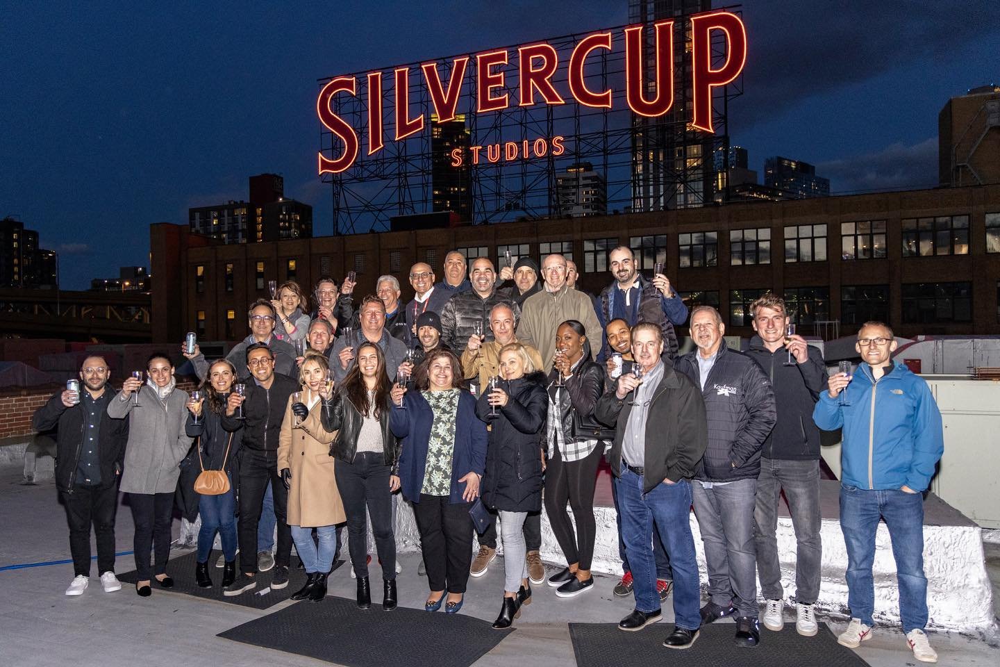 Cheers to International Workers Day from all of us at Silvercup Studios! 🥂🌃Throwback to our illumination event and the unveiling of our restored Silvercup sign. Let&rsquo;s celebrate the hard work of our staff not only today but every day!

#Silver