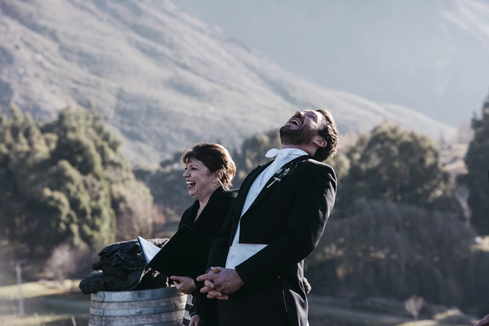 Tom and I, Rippon Vineyard, Wanaka