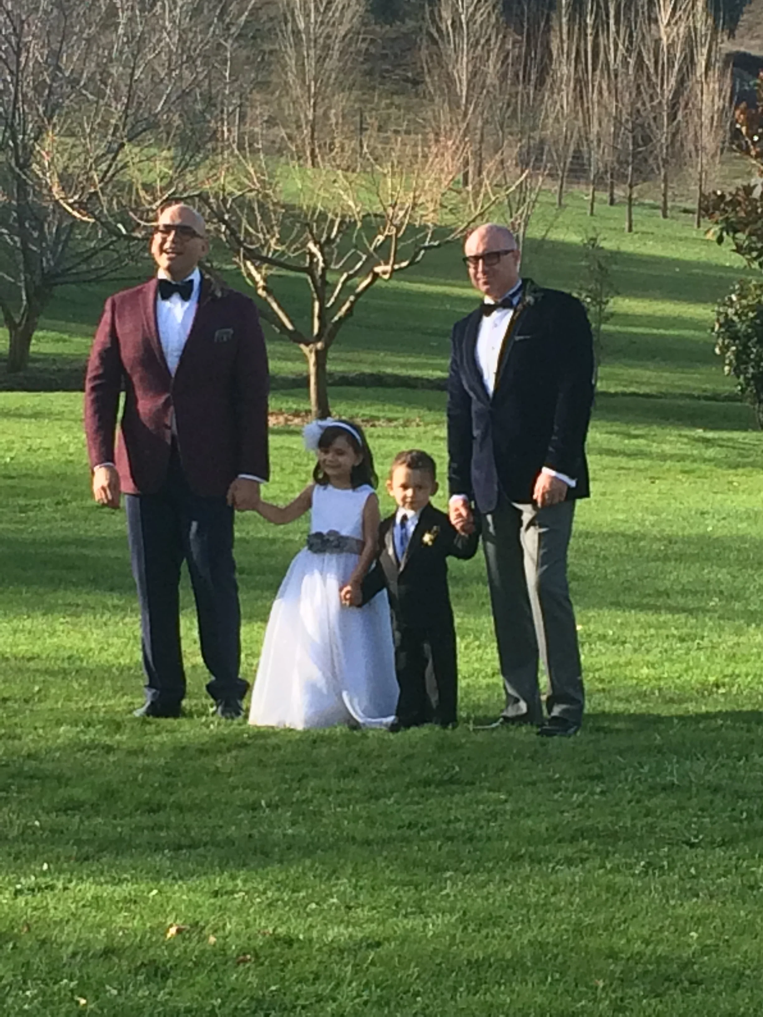 and then a gorgeous photo with their uncles!
