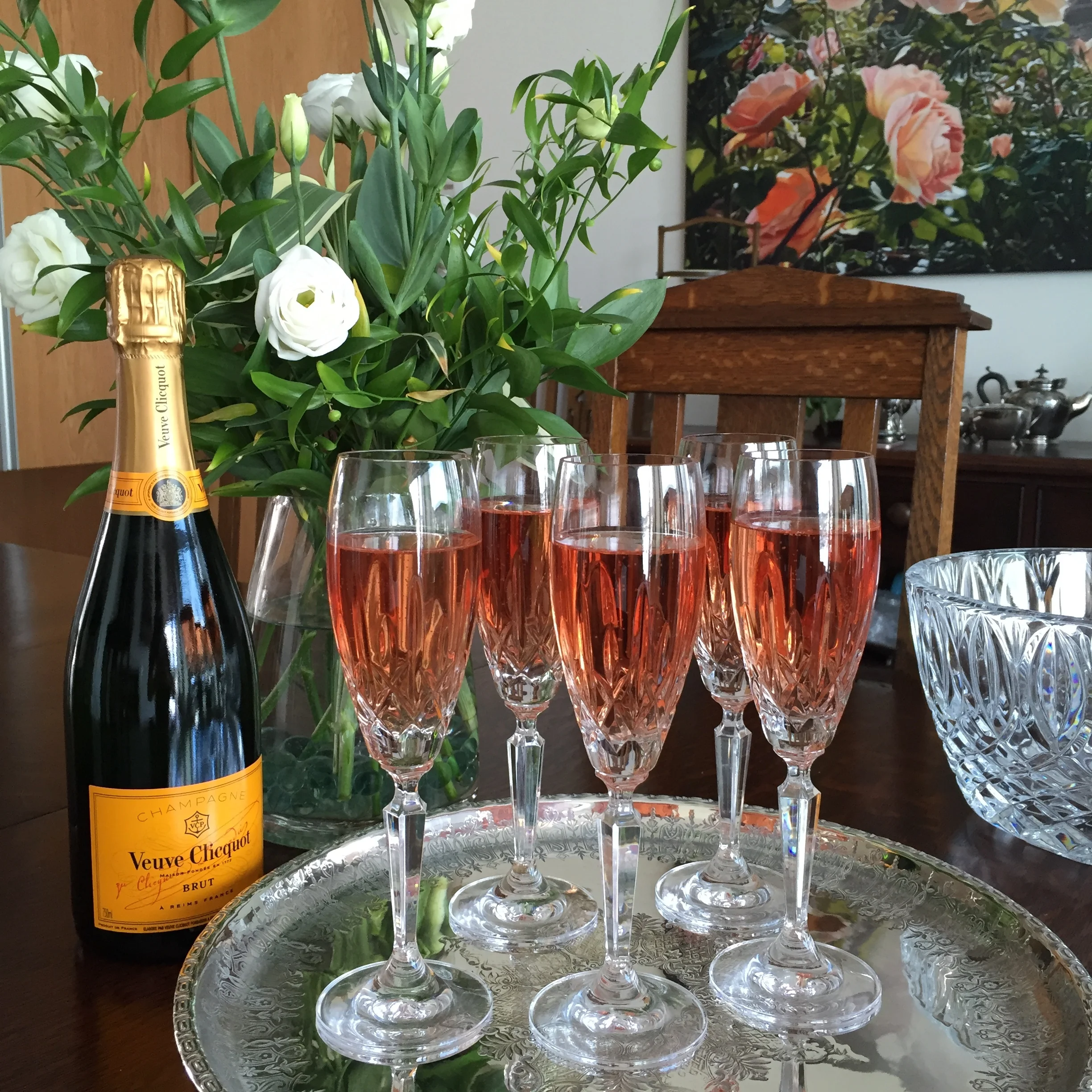 Young Sir and Madam might be a little young to enjoy a champagne and a canapé!