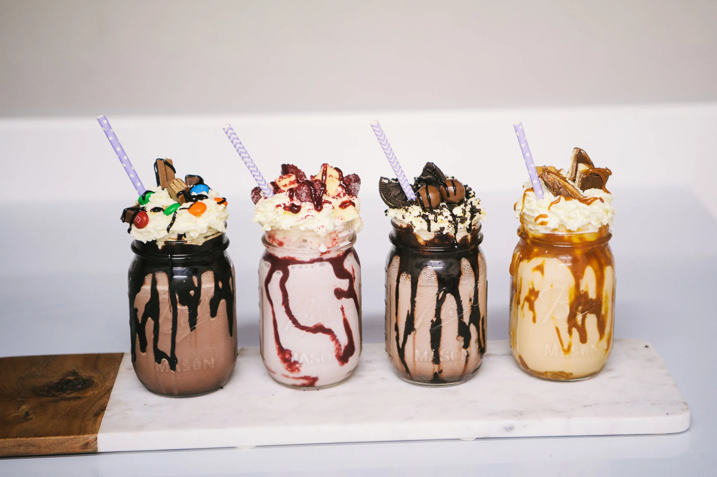 Much more suitable! Milkshakes - With thanks to Grace and her team at Sweet Bakery, Wellington Yummm! www.sweetbakery.co.nz 