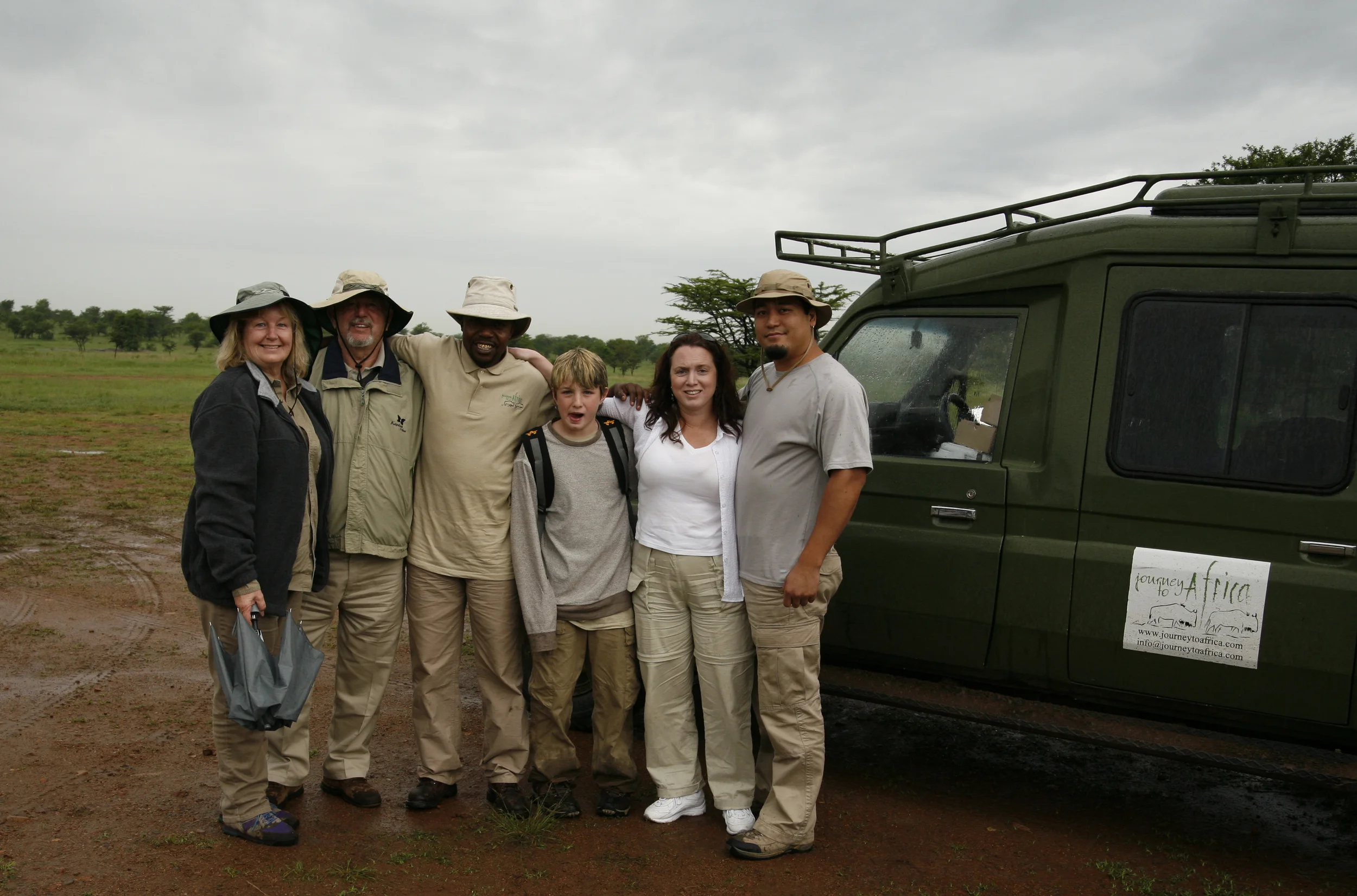 Grandparents Floyd and Barbara with their daughter Jacklyn, son-in-law Martin and grandson James.