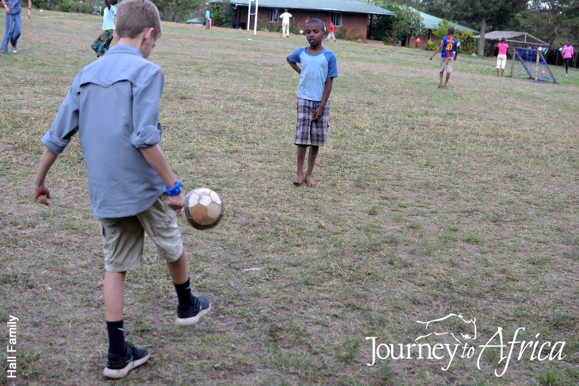 Our client enjoying a game of soccer with the kids. Fun times for everyone. 