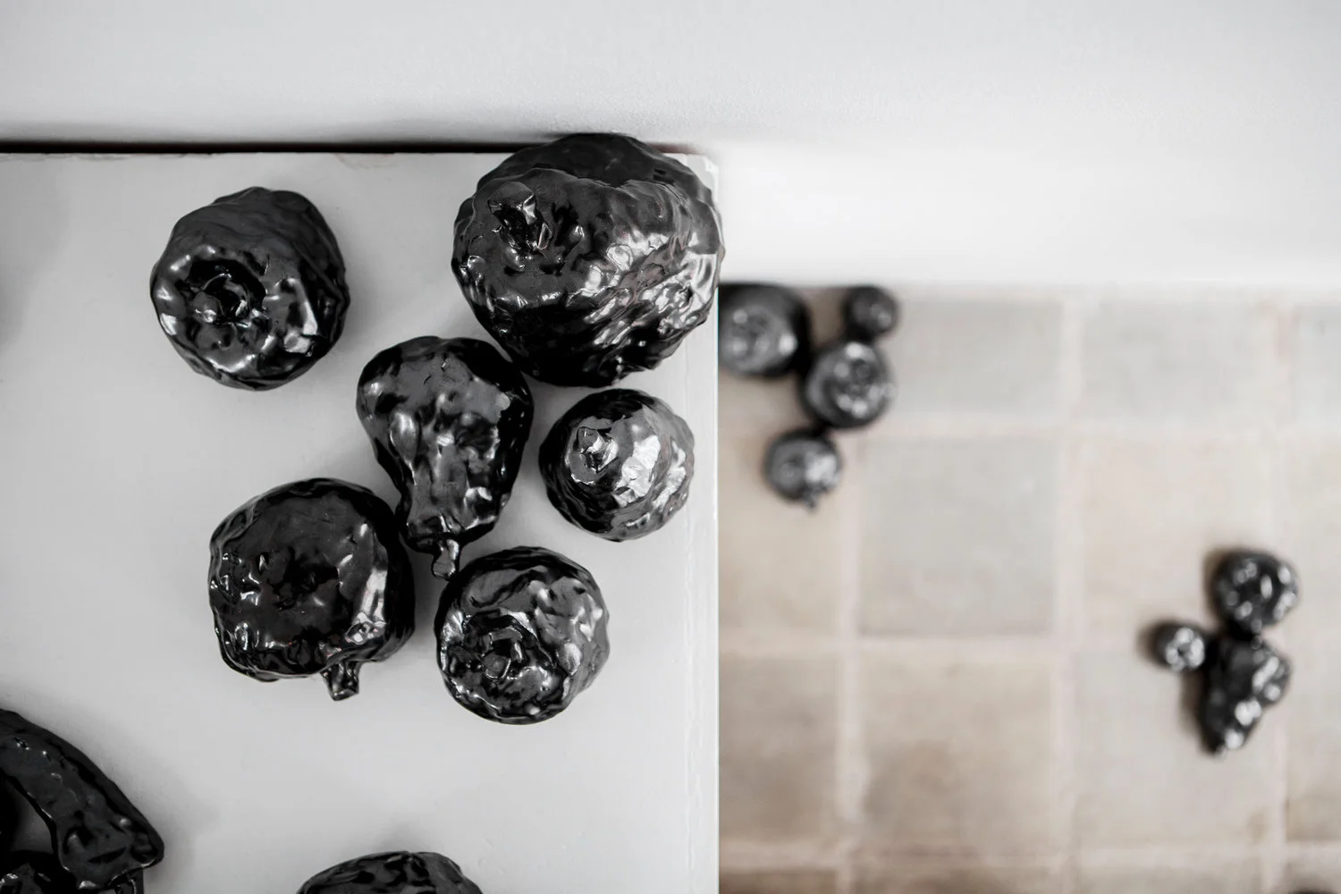 Fruits , materials: glazed ceramics