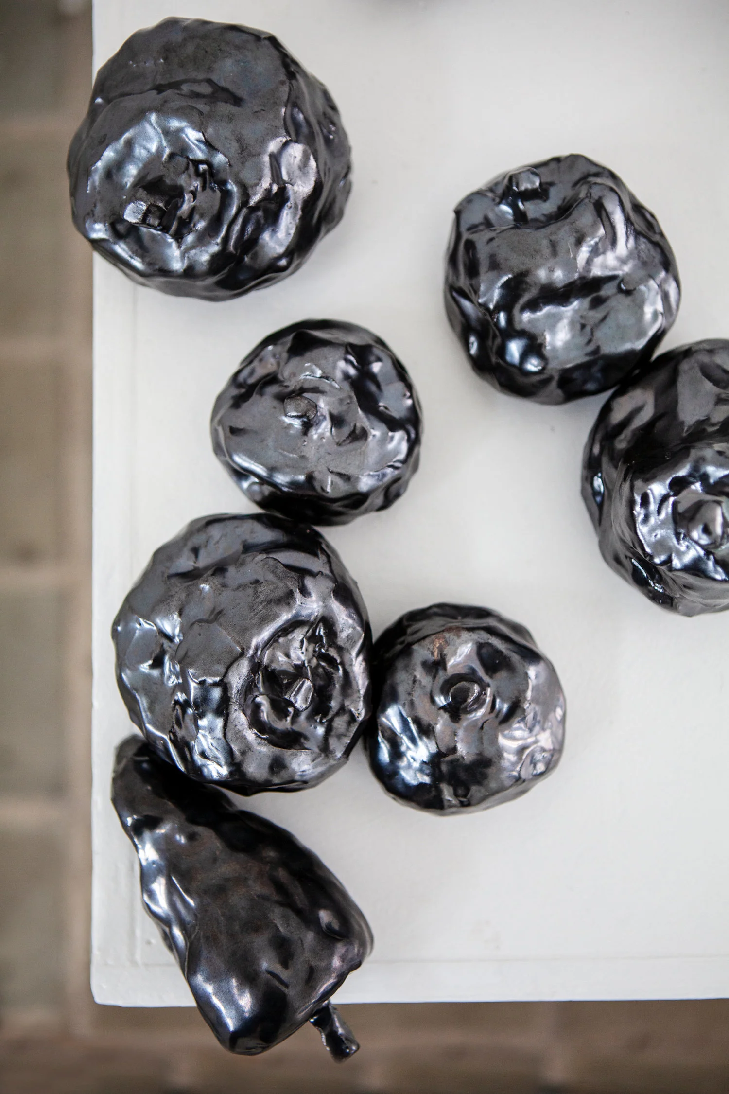 Fruits , materials: glazed ceramics
