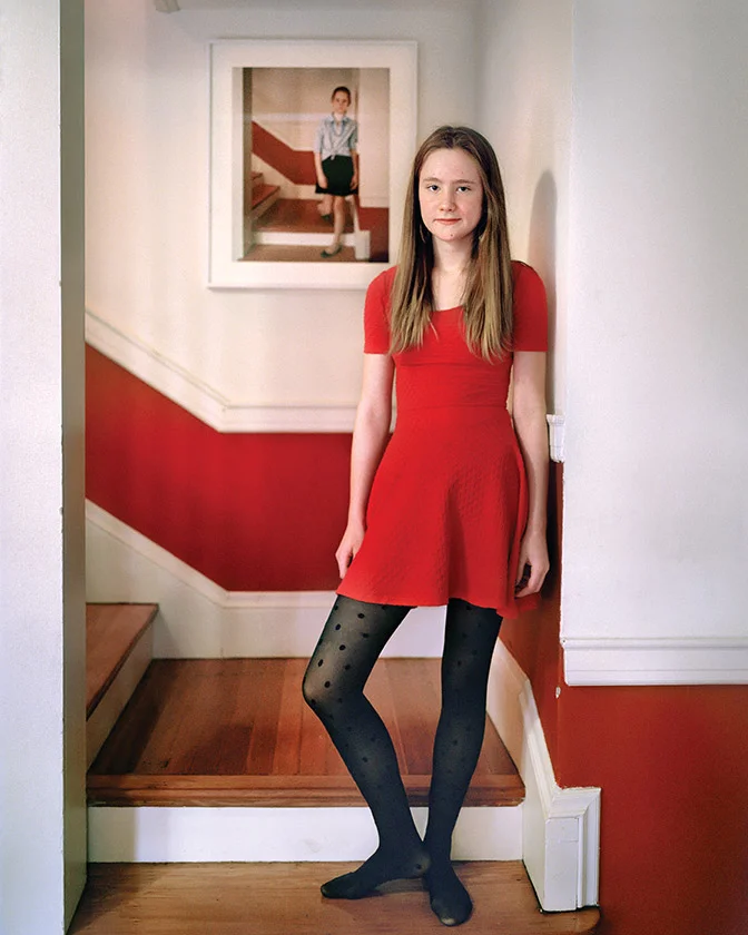 A girl in Brookline, MA as photographed by Rania Matar