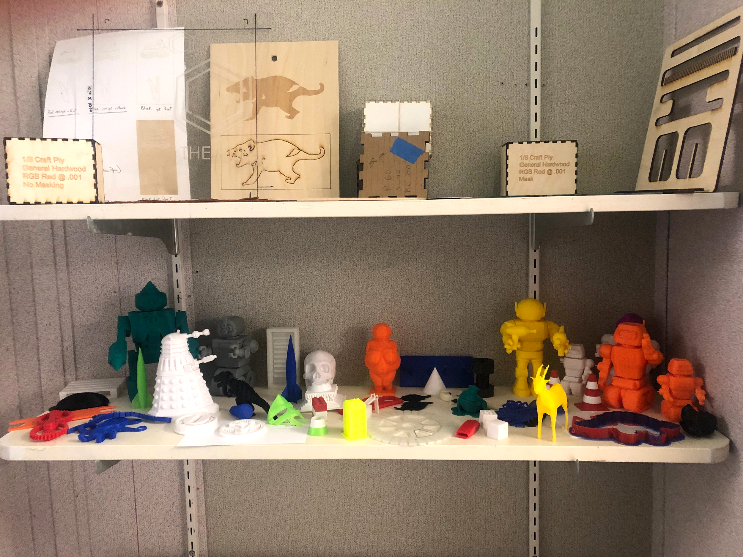 A shelf of goodies from inside The Hub (photo taken by author)