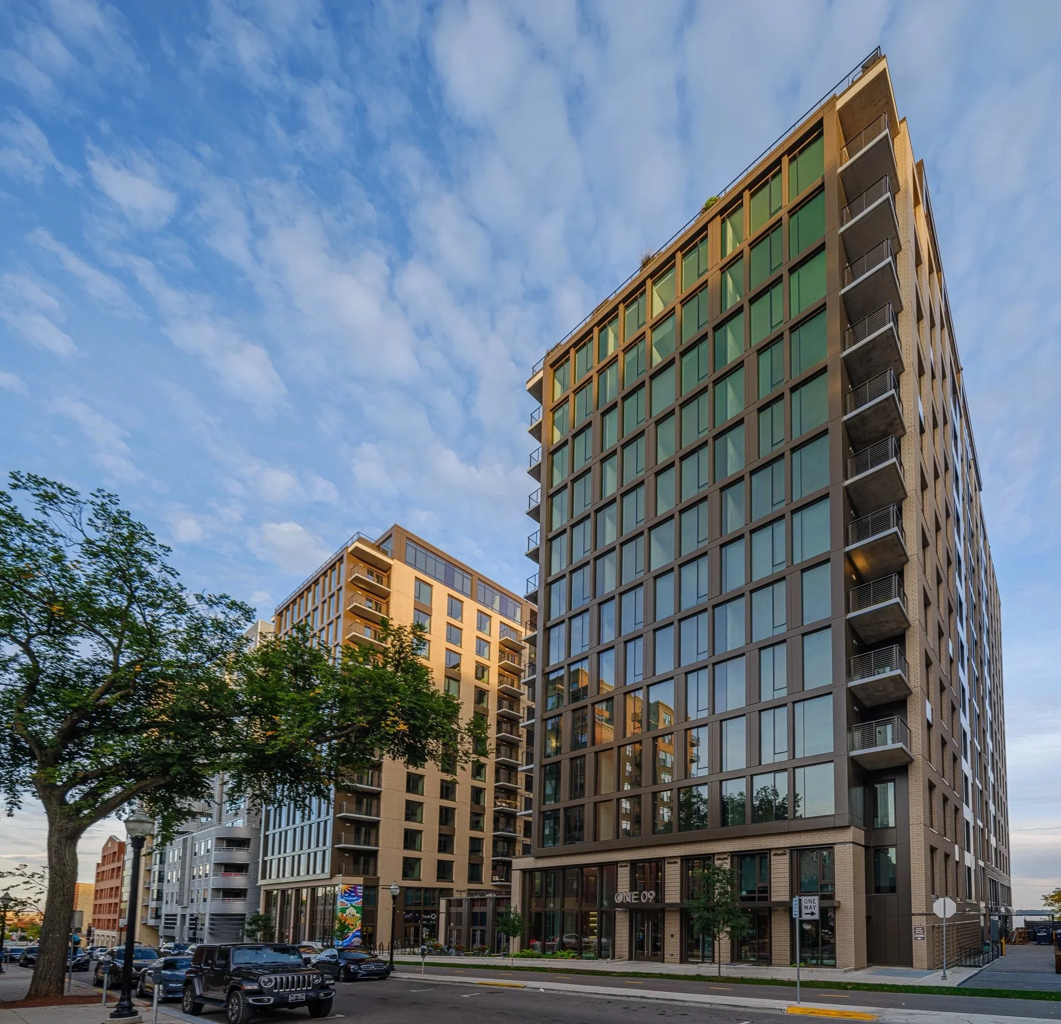 Front Elevation of One 09 Apartments in Madison WI