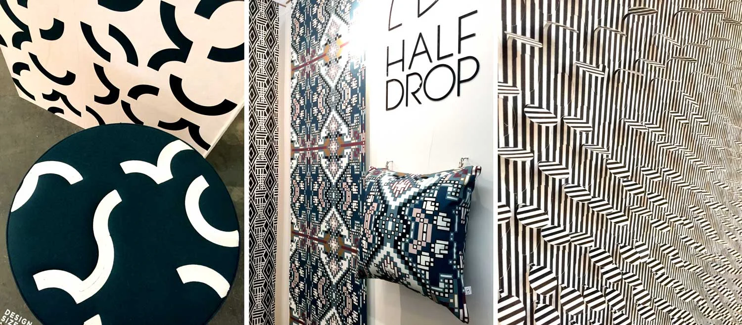 New geometrics - Custhom (left), Half Drop (middle) and Alissa + Nienke (right)
