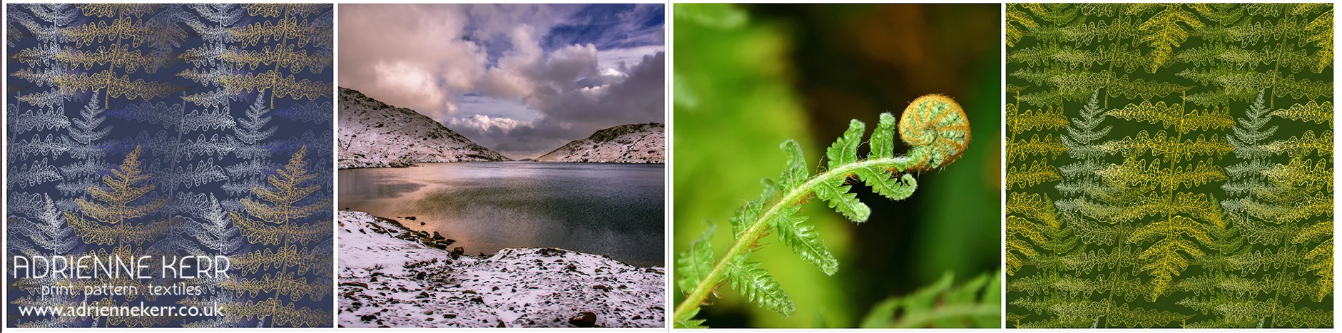 Skies, lakes and lochs and forrests can yield the most dramatic and inspiring rich, deep colour combinations which give exceptional reference for textile designers and artists who draw inspiration from the land. I am therefore no exception in this.