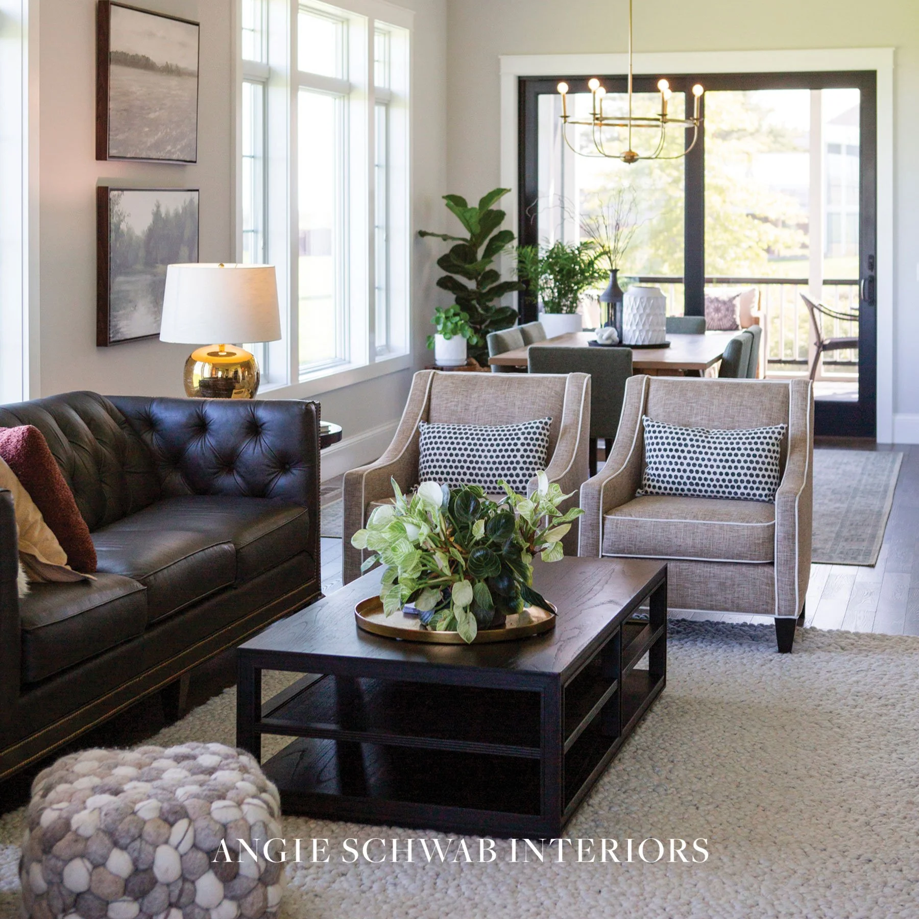 A home that feels warm, balanced, and inviting&mdash;especially this time of year. 🎄

Interior Design | Family Room | Dining Room | Waunakee WI