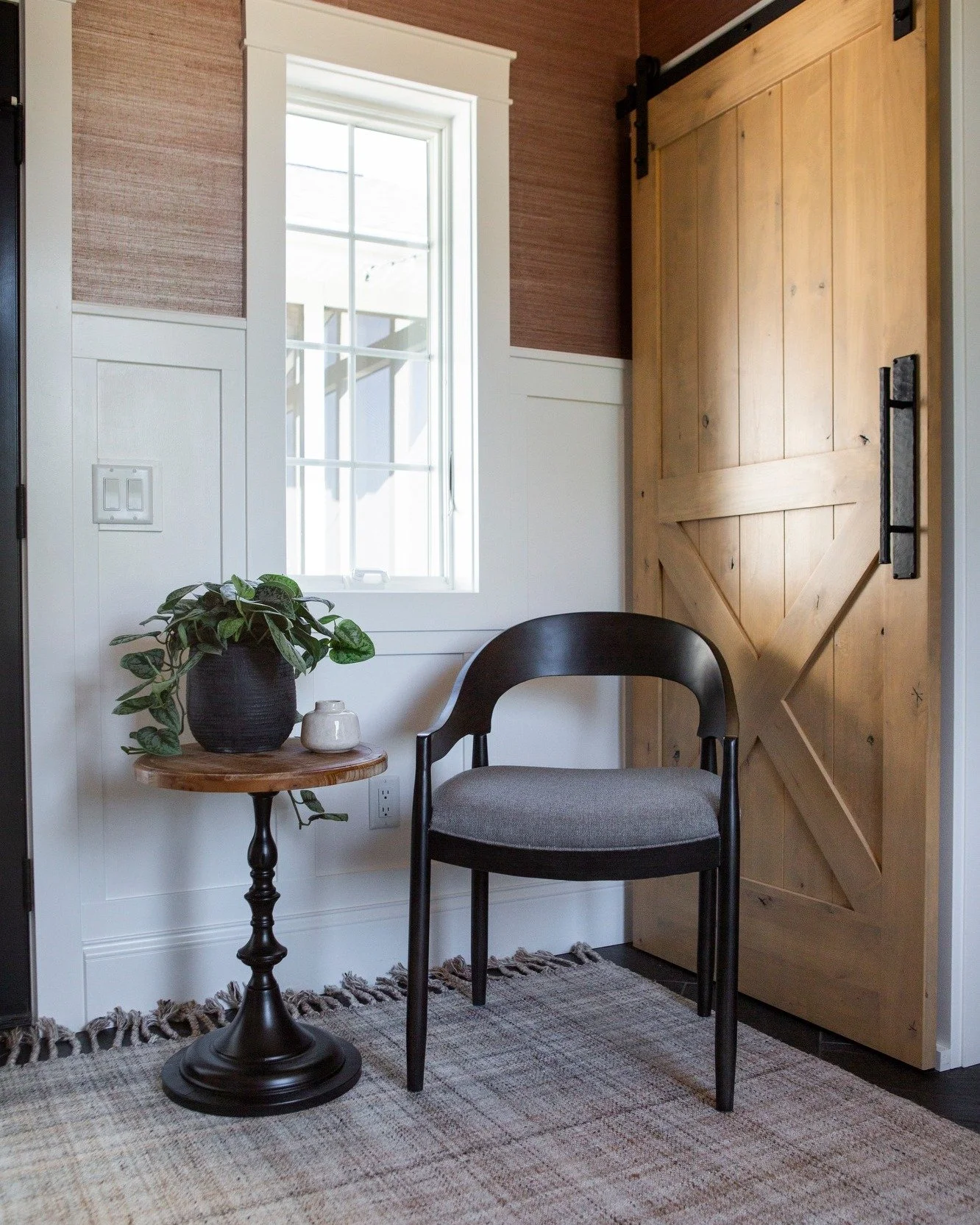 Natural textures, warm wood, and a space designed to feel at welcoming.

Interior Design | Waunakee WI | Foyer
