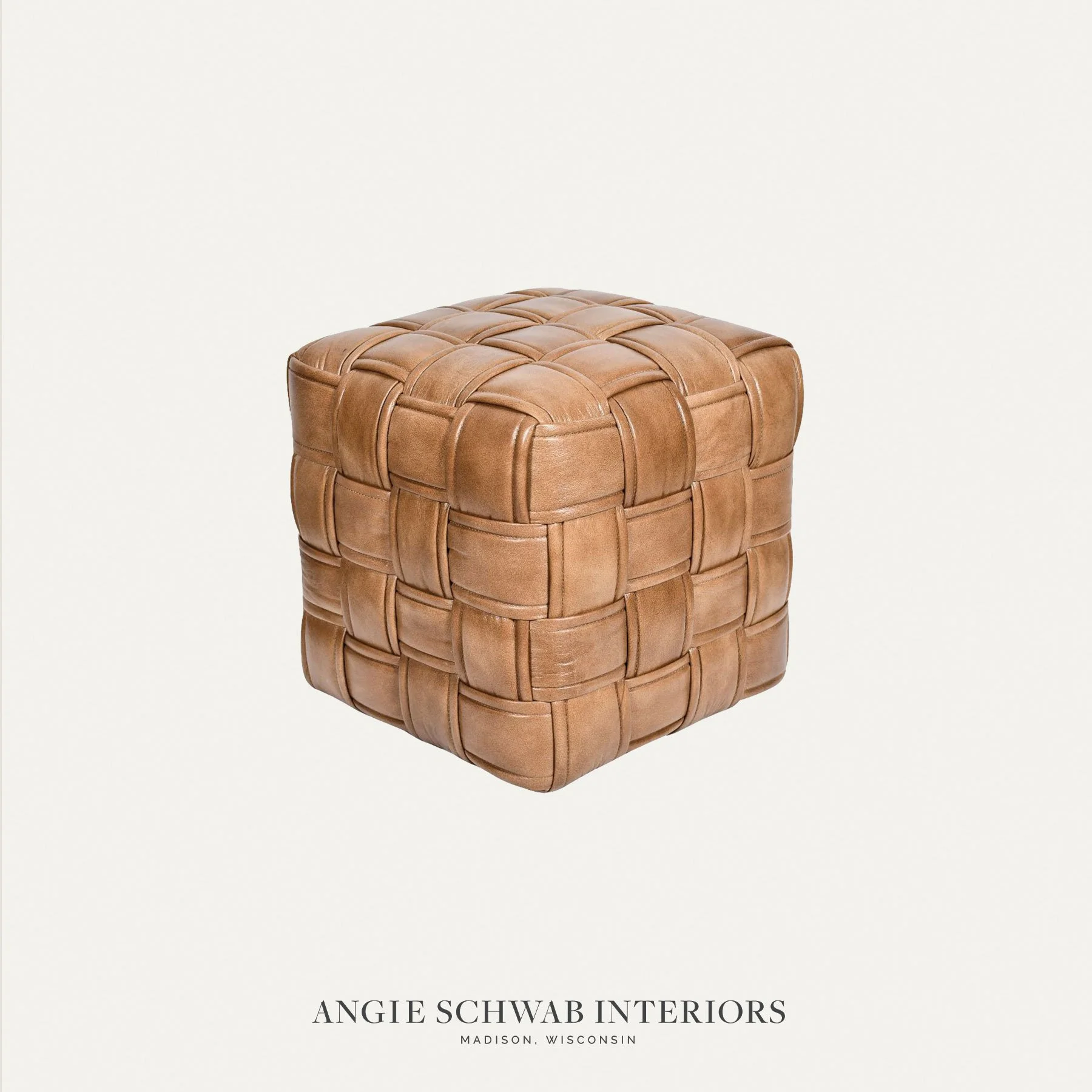This is the kind of piece that quietly makes the room&mdash;warm leather, great texture, and endlessly versatile.

Interior Design | Furniture Selection | Living Space