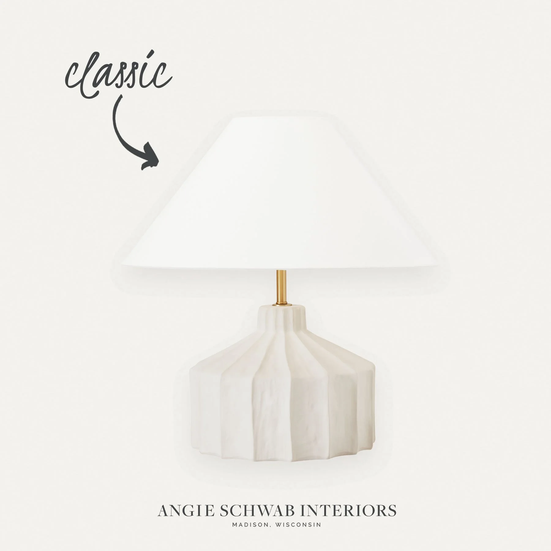 A timeless silhouette, warm texture, and just enough detail to feel collected rather than trendy. Lighting is one of my favorite ways to layer personality into a space while keeping the overall look refined and livable.

Furniture Selection | Interio
