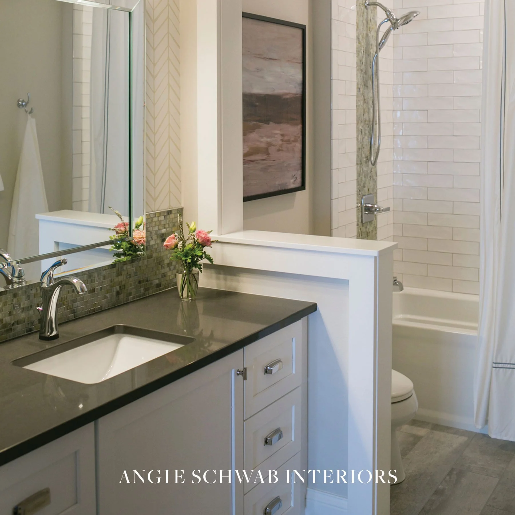 A well-designed bathroom doesn't have to be large to feel luxurious.

Bathroom Design | Interior Design | Middleton WI