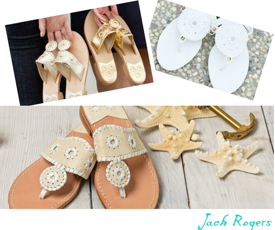 It was on one of these Italian holidays that Jackie first met the shoe style that would become the Classic Jack Rogers Sandal, a flat sandal characterized by whipstitched leather and an iconic rondelle. On her return to Palm Beach, Jackie brought the shoe to a local cobbler and an icon was born. Easy and elegant, it quickly became a warm weather essential for women of all ages—not to mention their sisters, best friends and daughters.