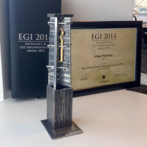 Abu Dhabi UPC Excellence in GIS Implementation 2014 Award