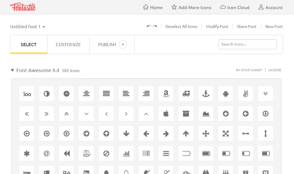 Fontastic lets you create your own custom icon font