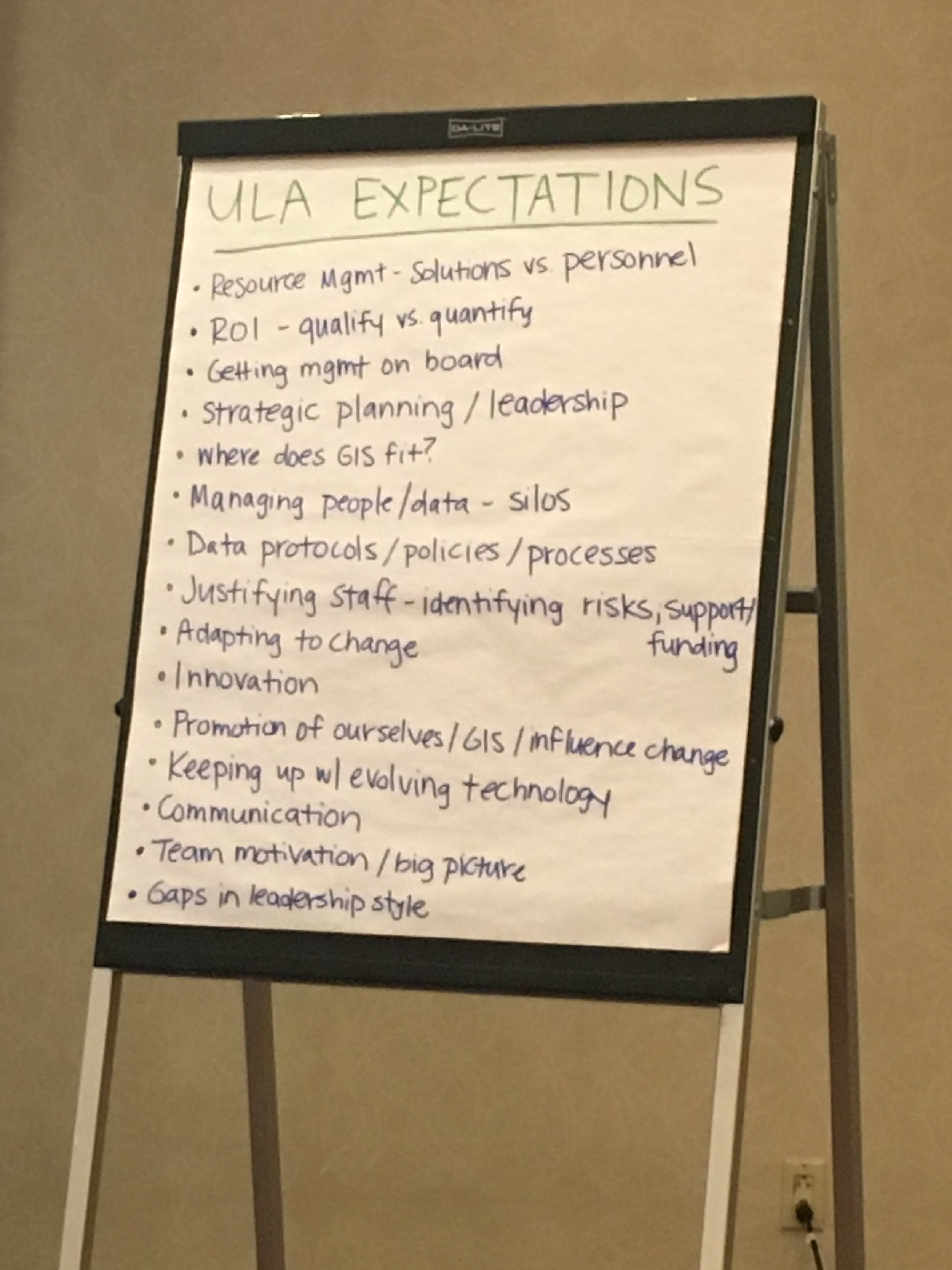 The expectations of this year's ULA attendees.