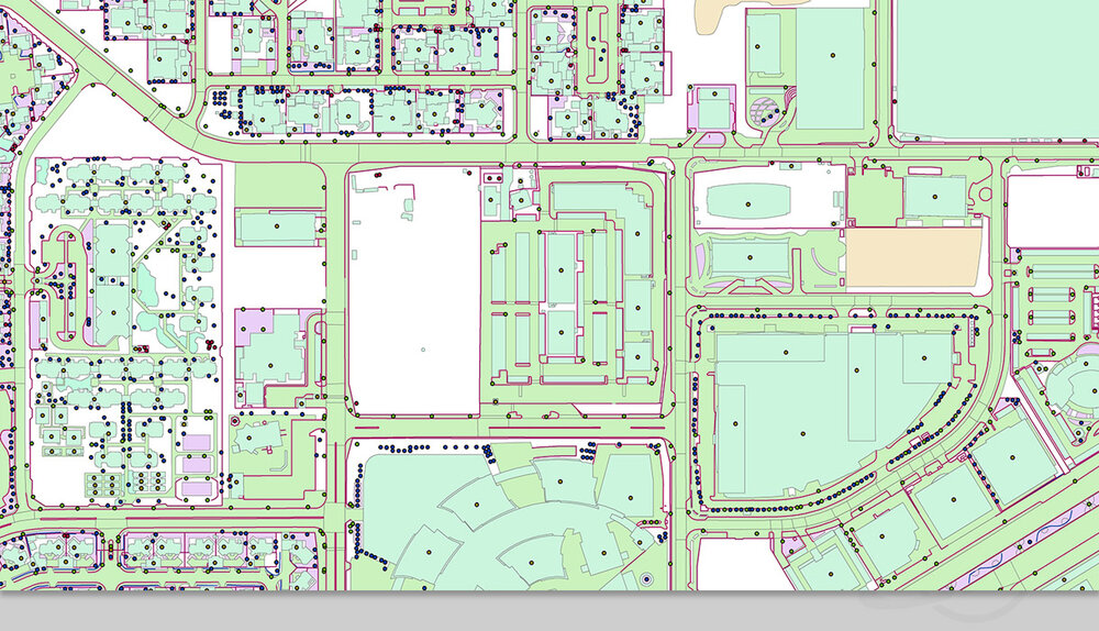  This is an example of a vector map for an urban area in Doha. 