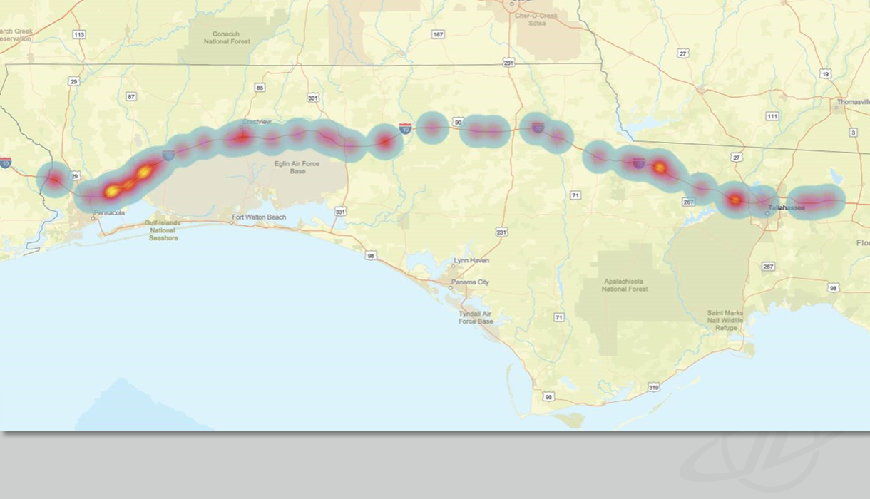  Using geospatial reporting allows the district to view large amounts of incident data in an easy-to-understand map or dashboard visual. Hotspot Maps enable quick identification of high-frequency locations. 