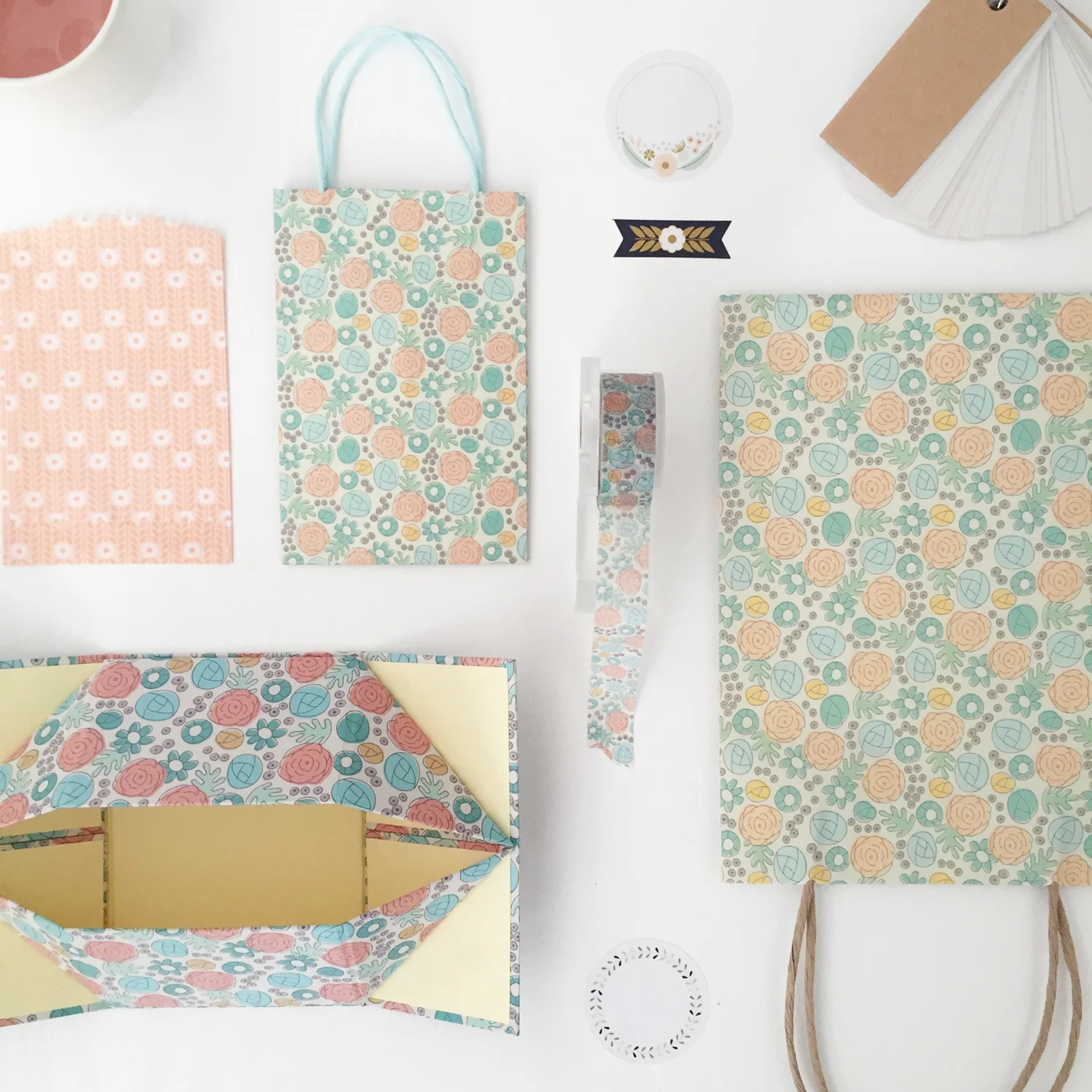 More washi, gift bags and boxes… I love when things match and coordinate.