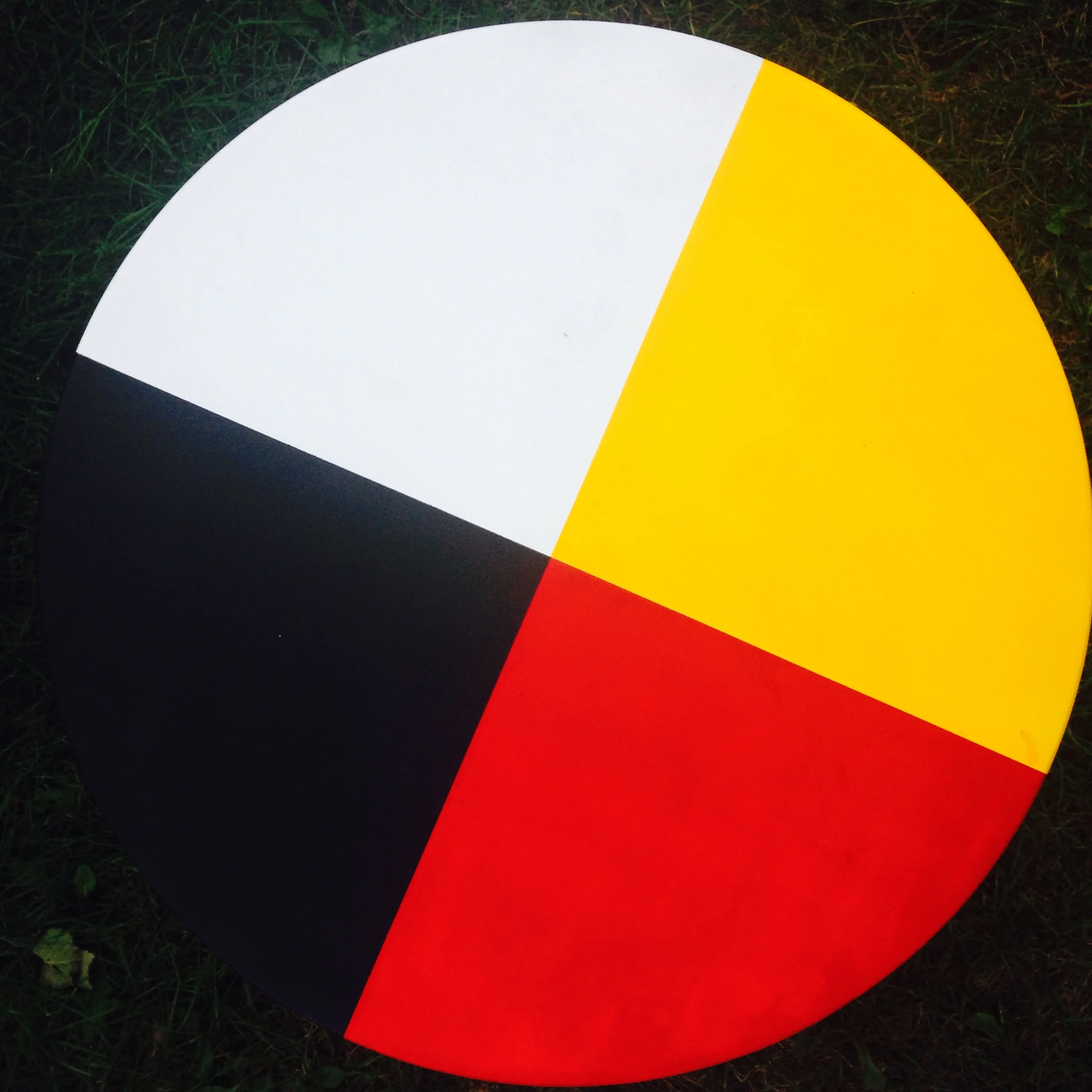 Medicine Wheel table by Vincent Dumoulin, Cedar and Gold