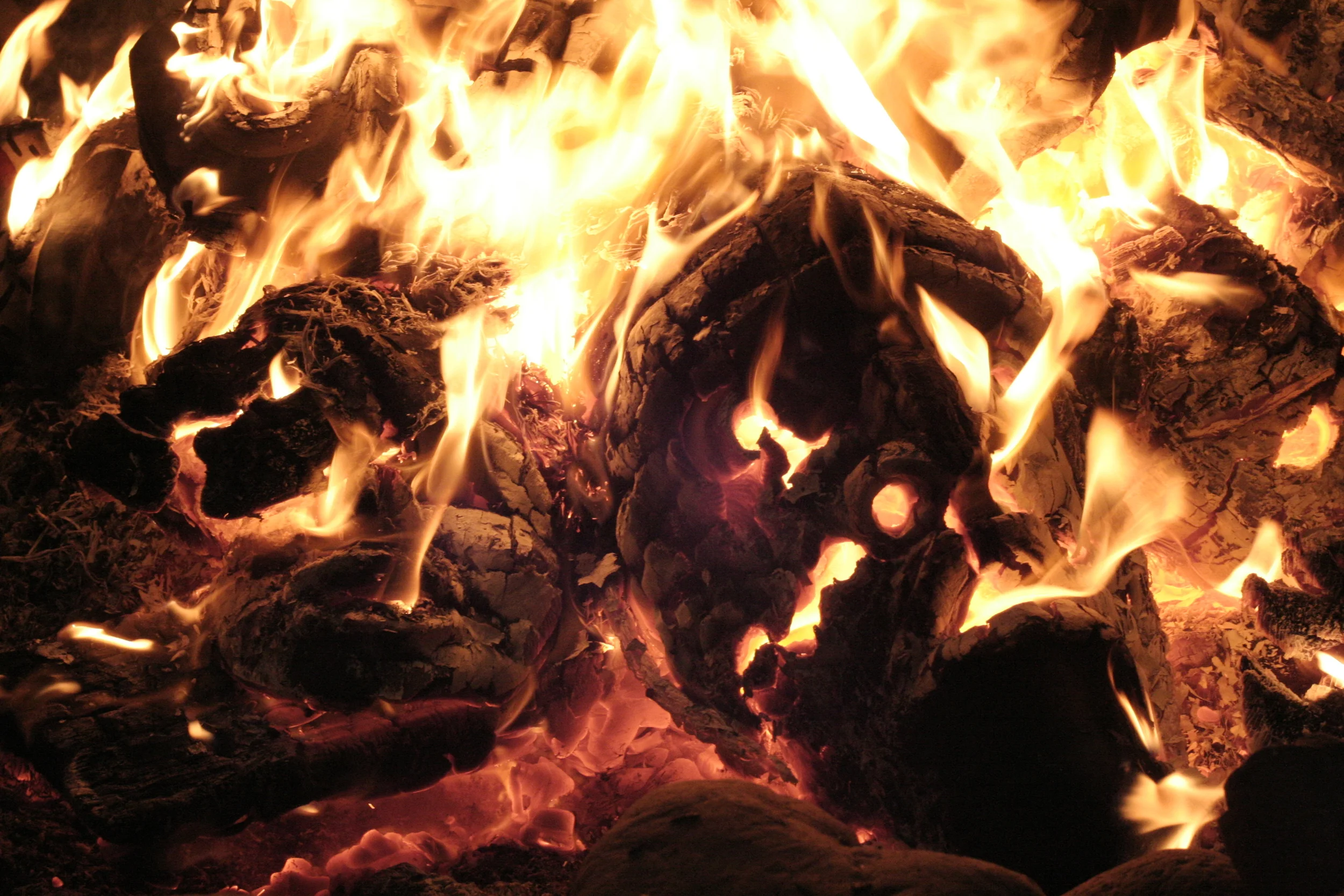 Photo by Steve Calvert from Chief Beau Dick's Potlatch, mask burning ceremony.