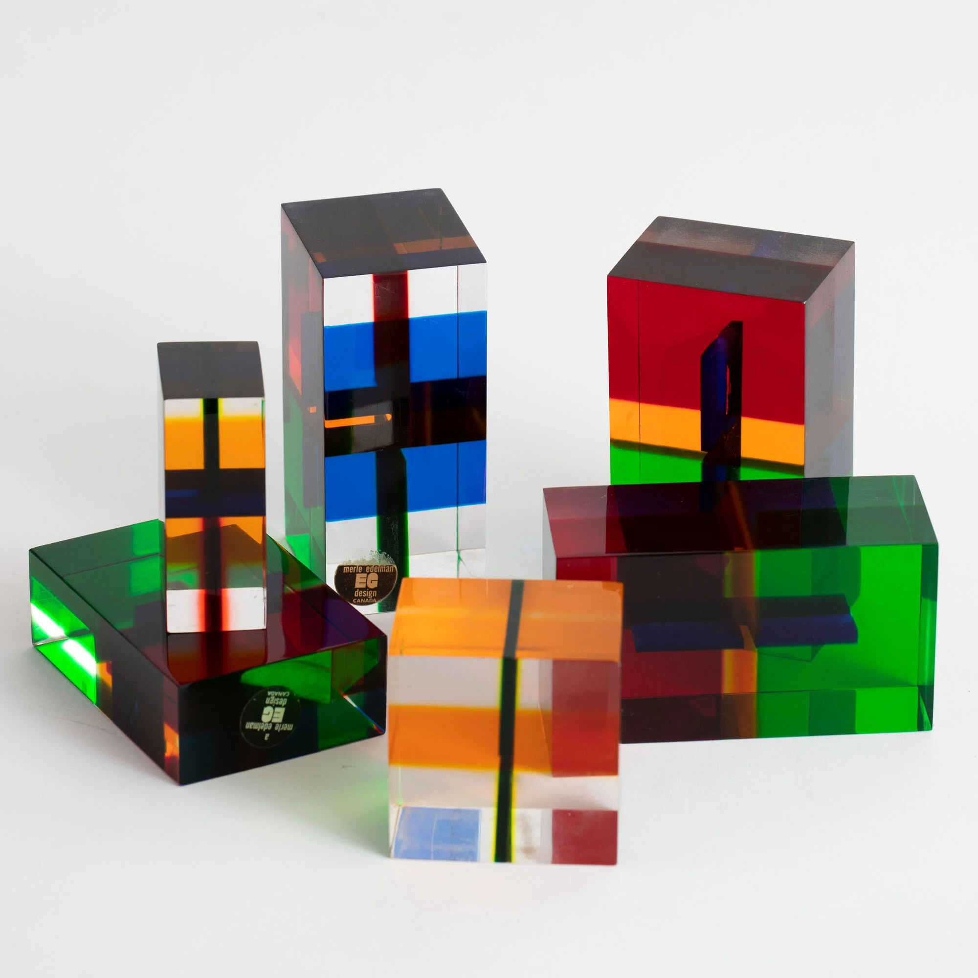 Edelman Vasa Style Lucite Sculptures