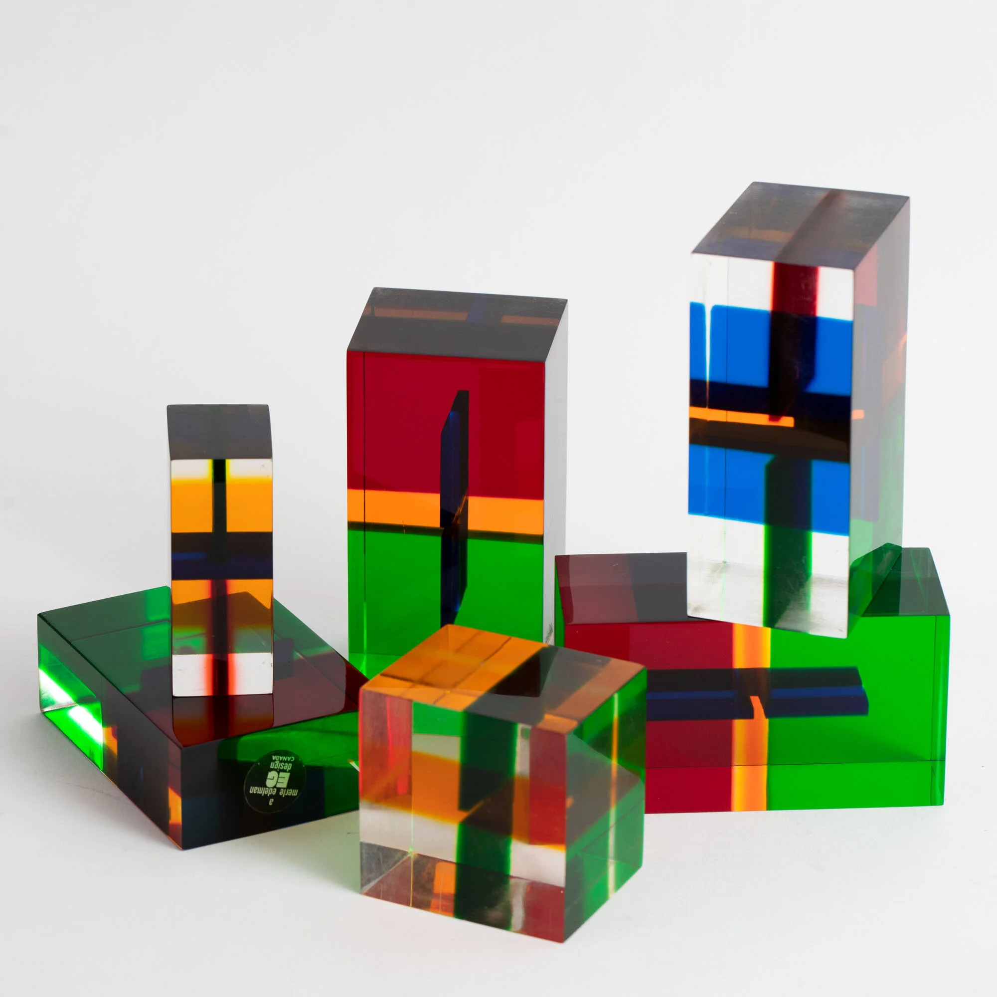 Edelman Lucite Sculpture Set