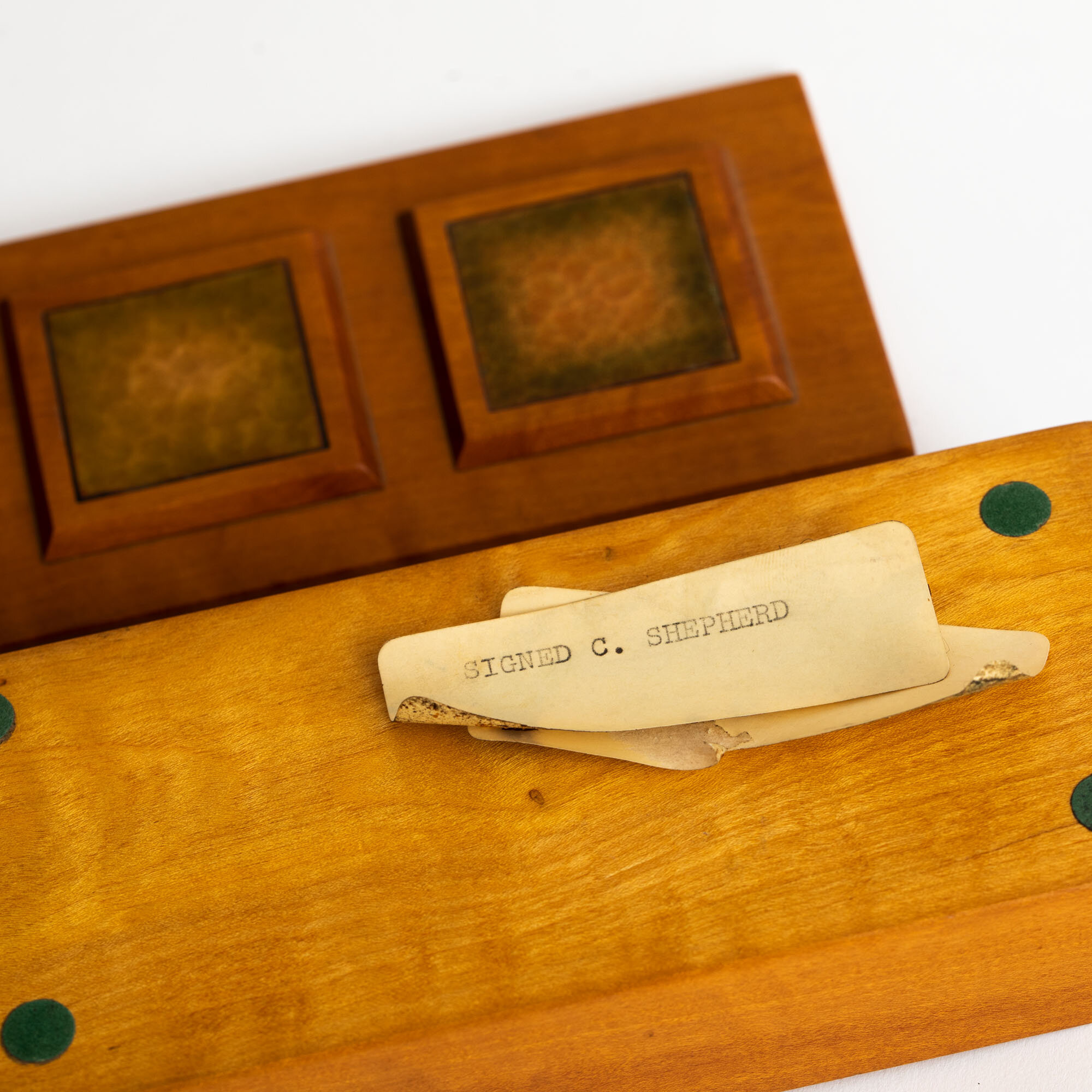 American Tiger Maple Enamel Box