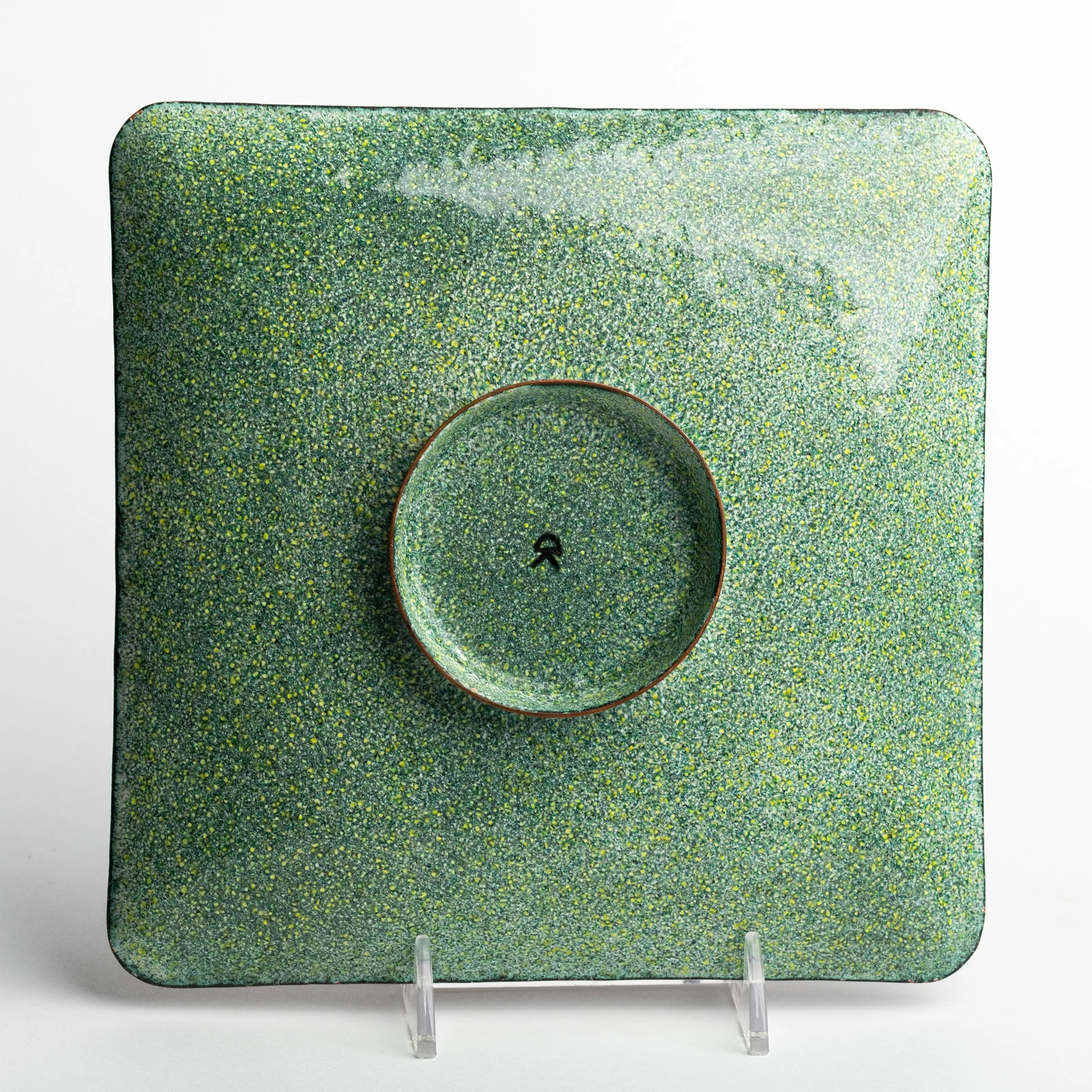 Karl Drerup Enamel Plate Back