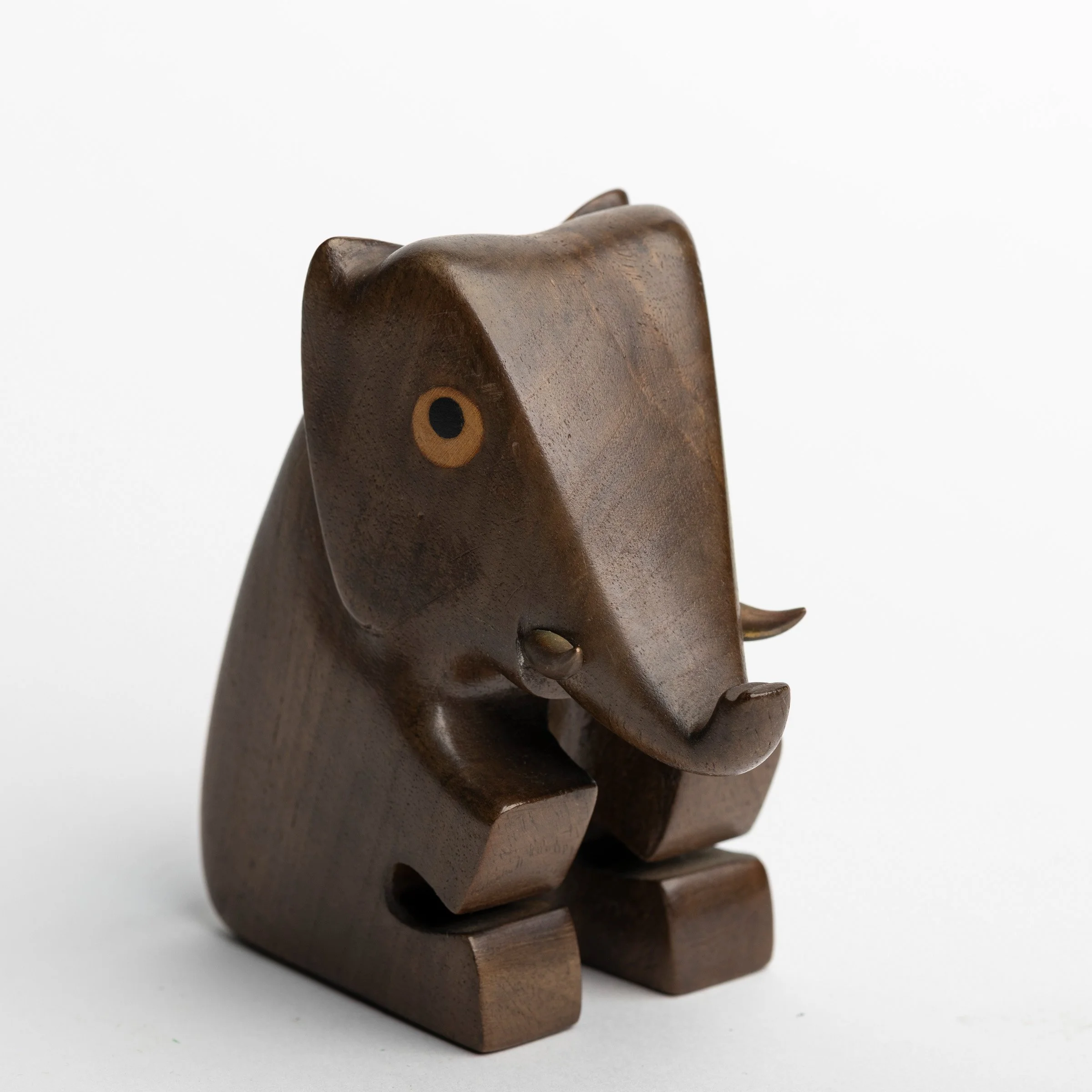 Hagenauer Wood Elephant Sitting
