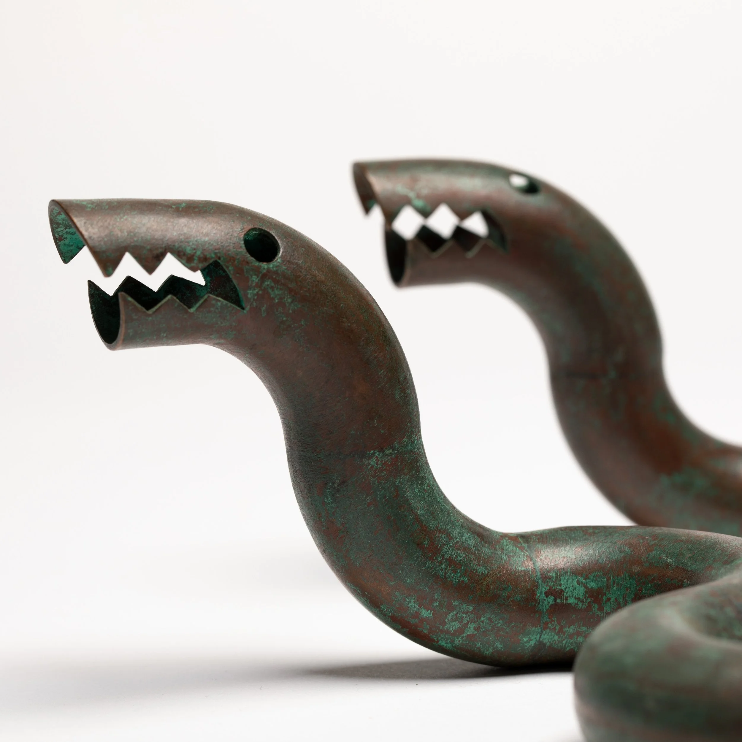 Jonathan Bonner Snake Candlestick Heads