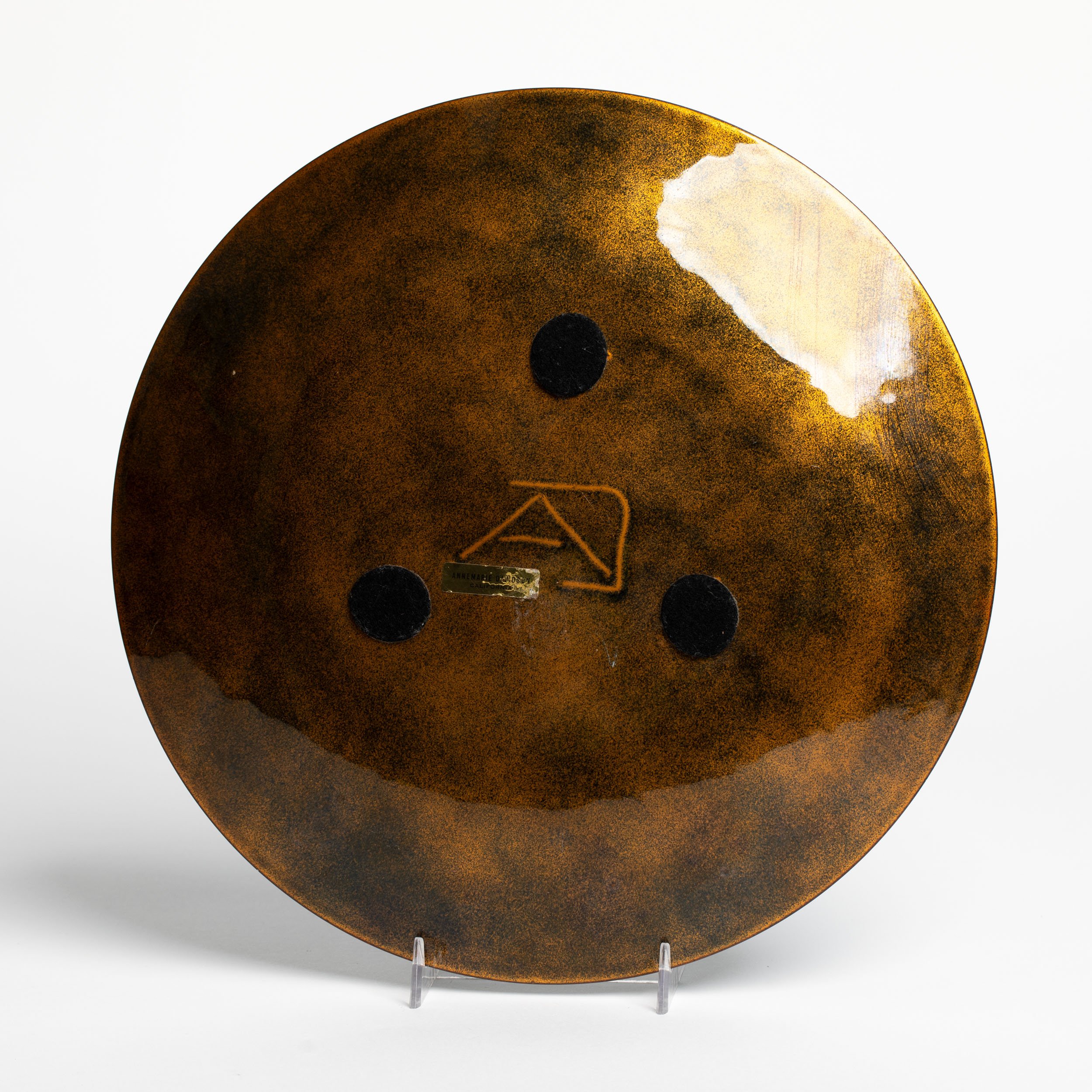 Annemarie Davidson Blue Purple Gold Plate Back