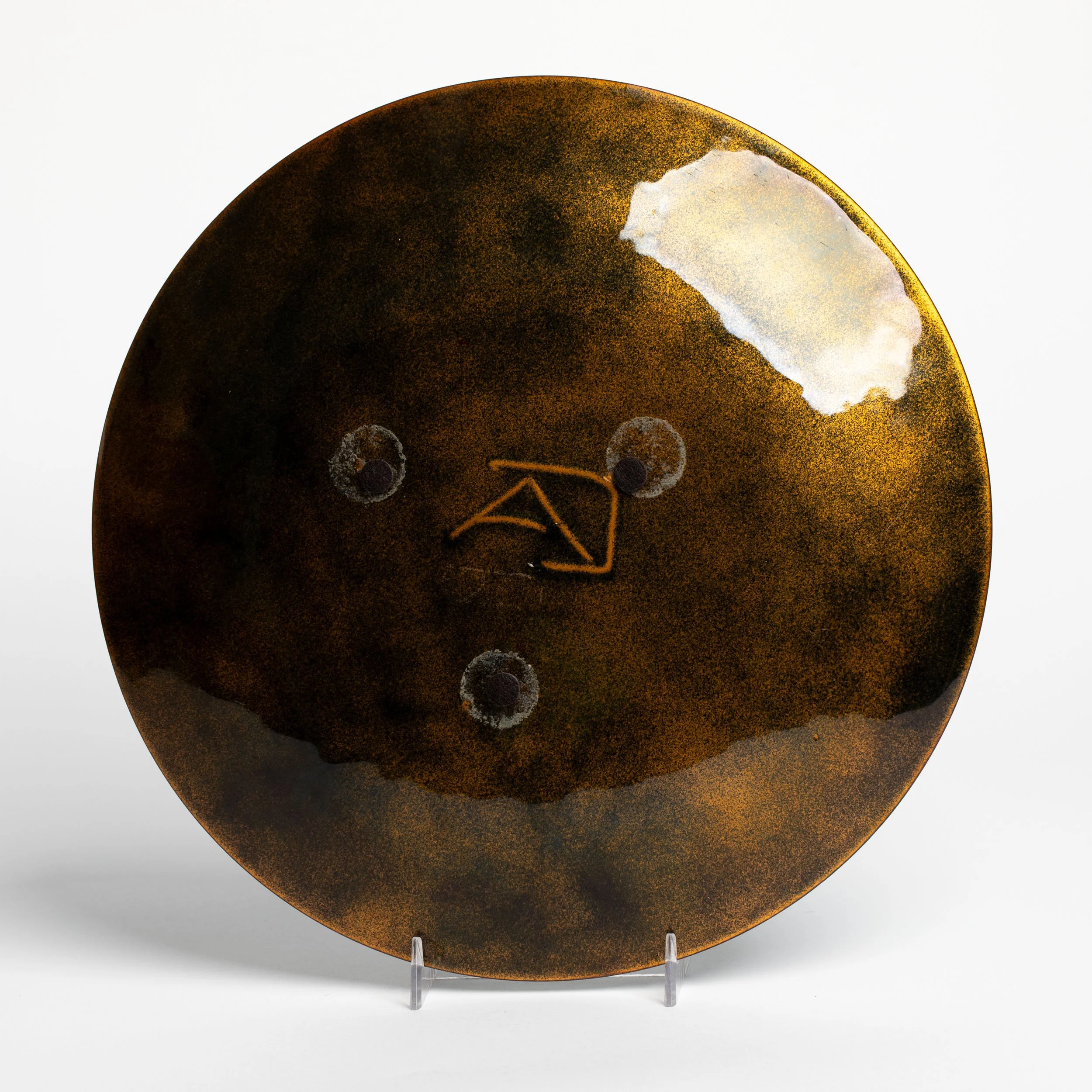 Annemarie Davidson Blue Pink Gold Jewels Plate Back