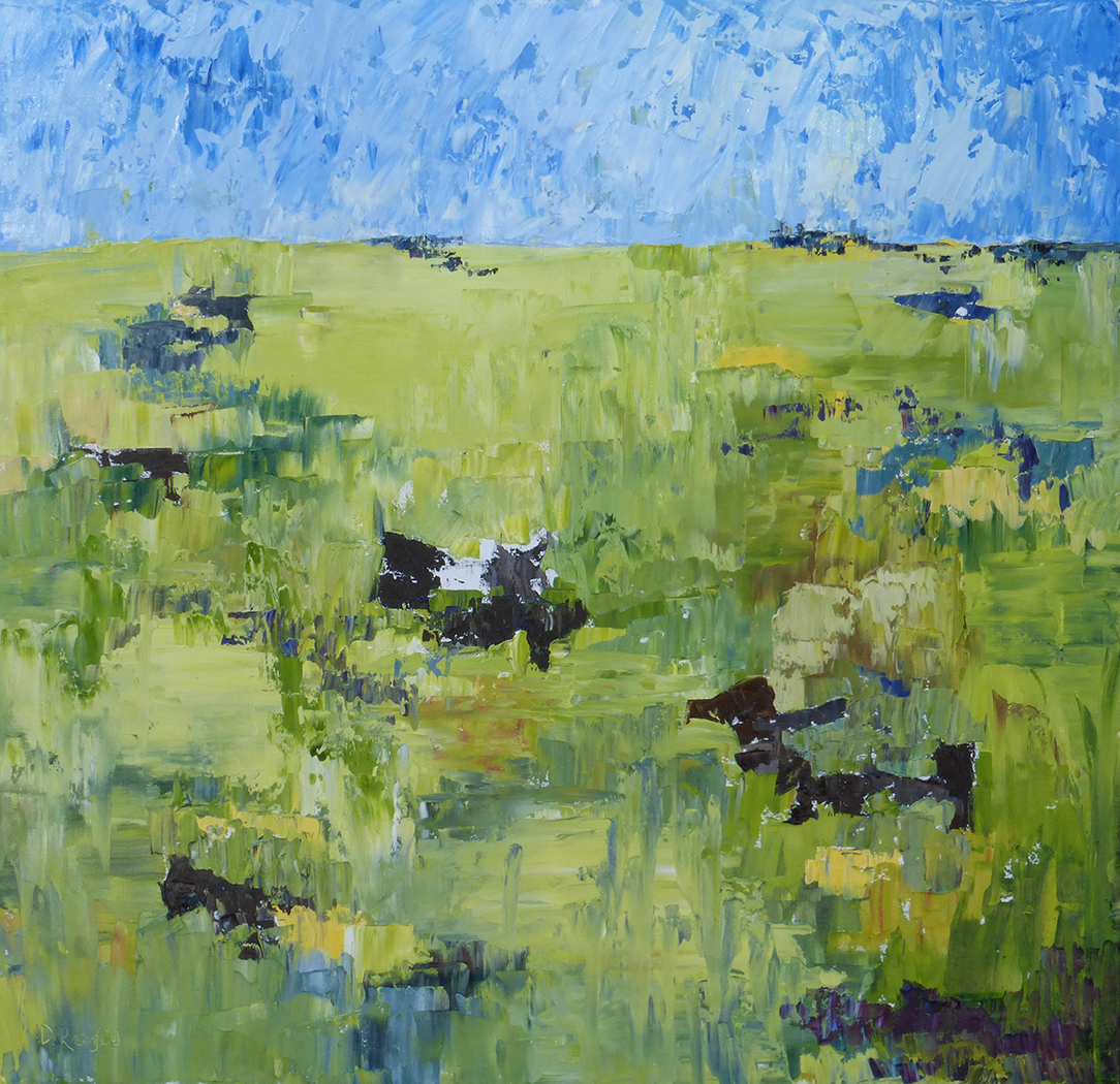 Out to Pasture, oil on canvas, 36"x36" SOLD