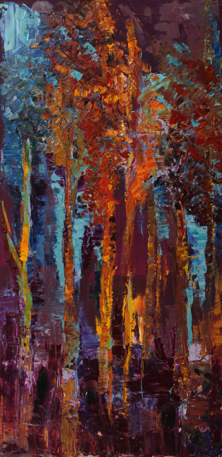 Forest of Light, oil on canvas, 48"x24" NFS 