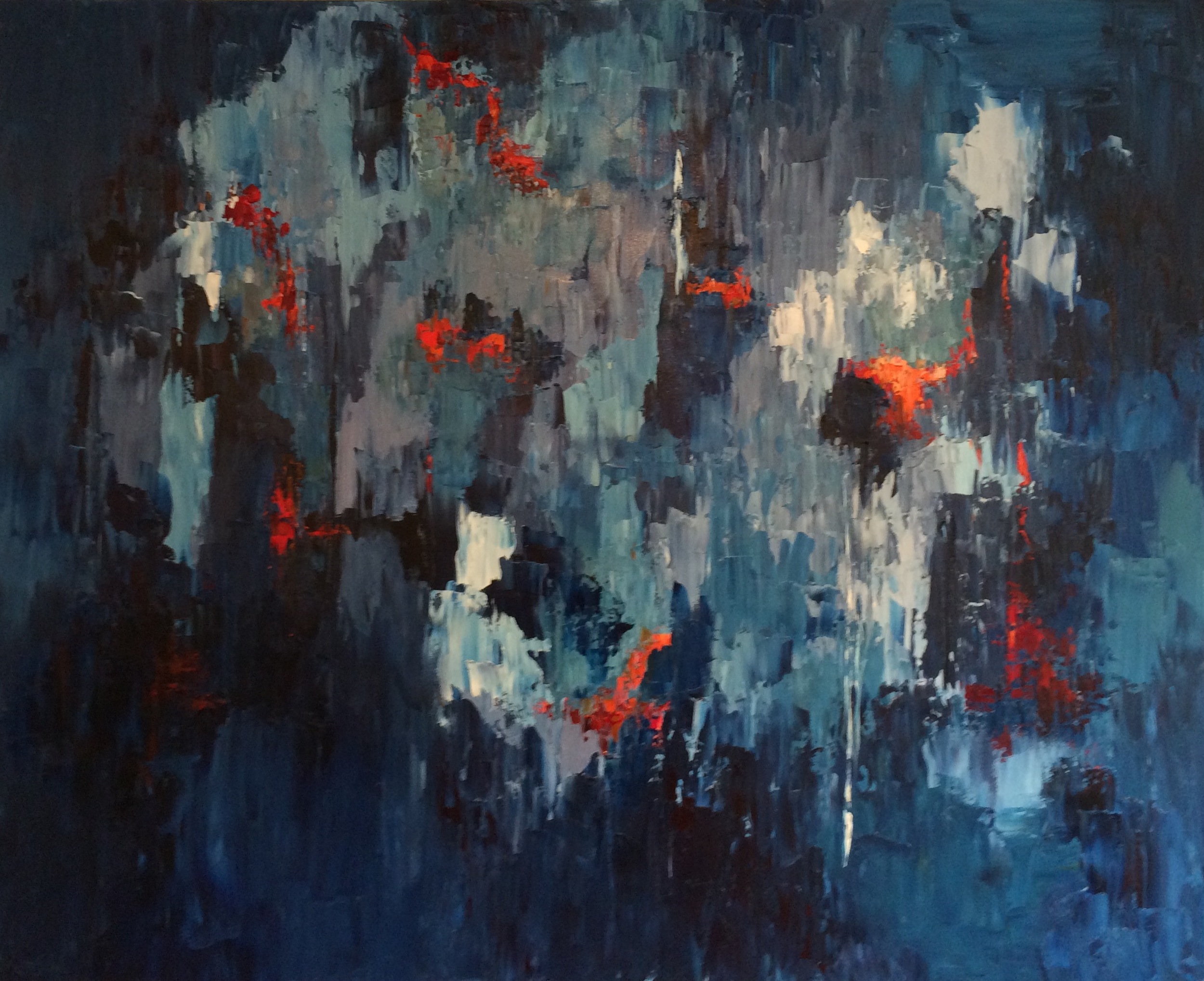 Jewels in the Darkness, oil on canvas, 48"x60" SOLD