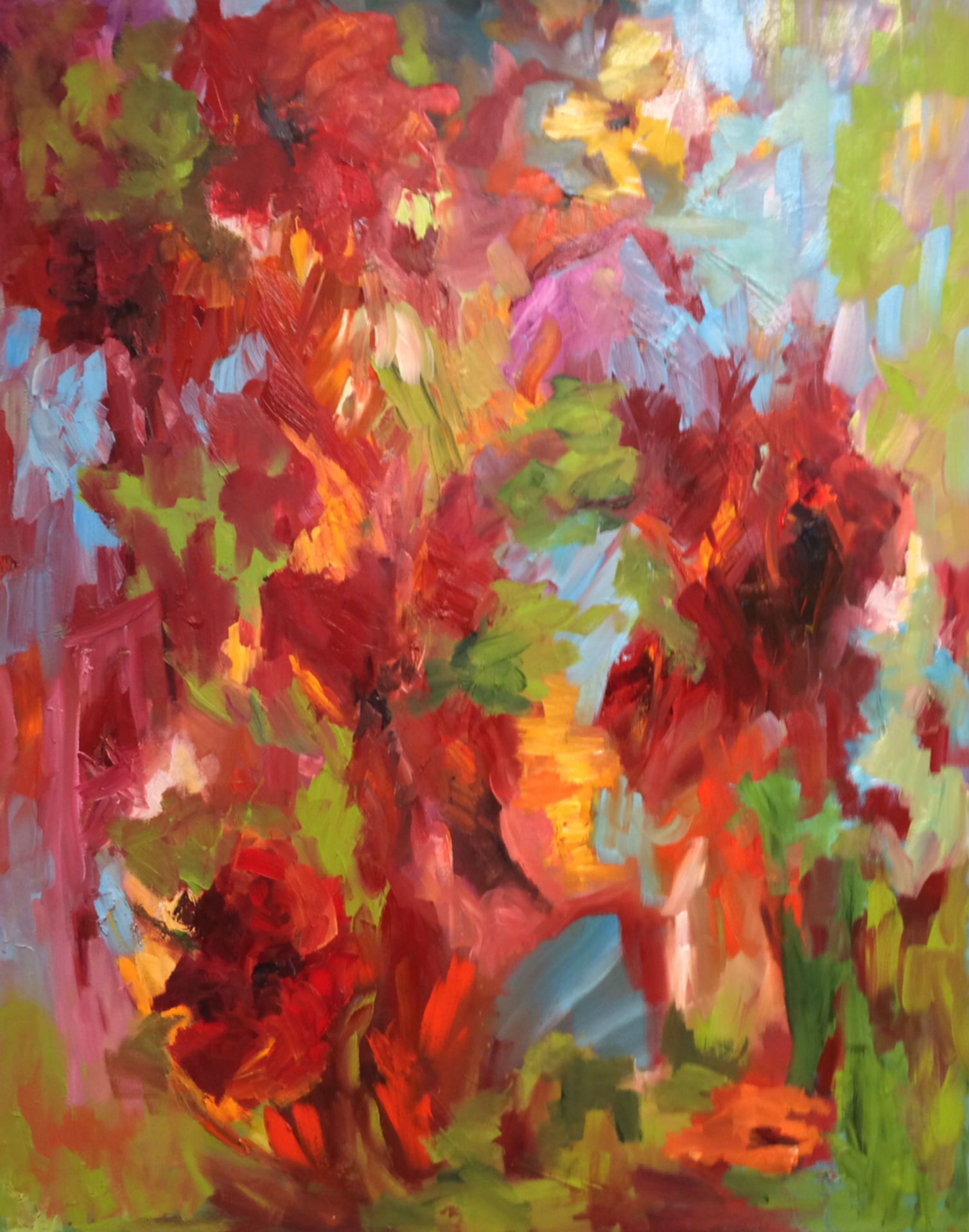 Morning Garden, oil on canvas, 60"x48" SOLD