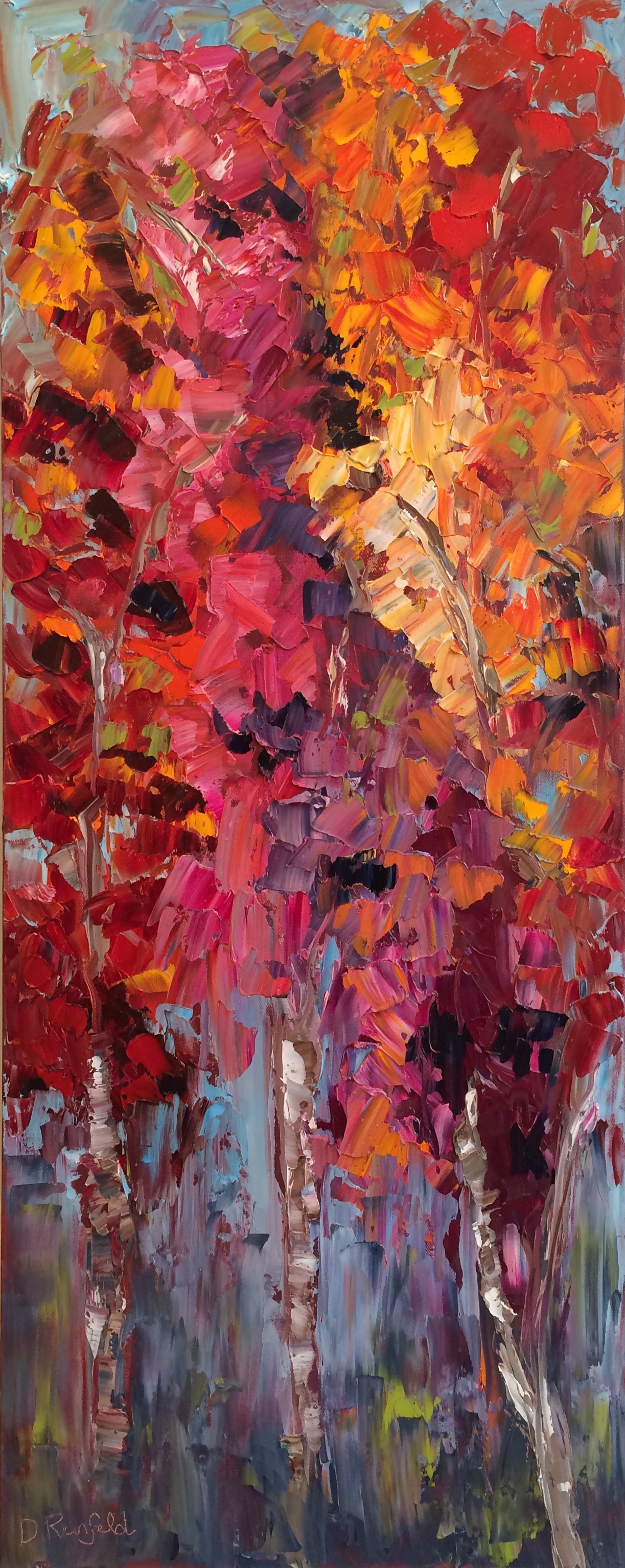 Roots Reaching Deep, oil on canvas, 40"x16" SOLD