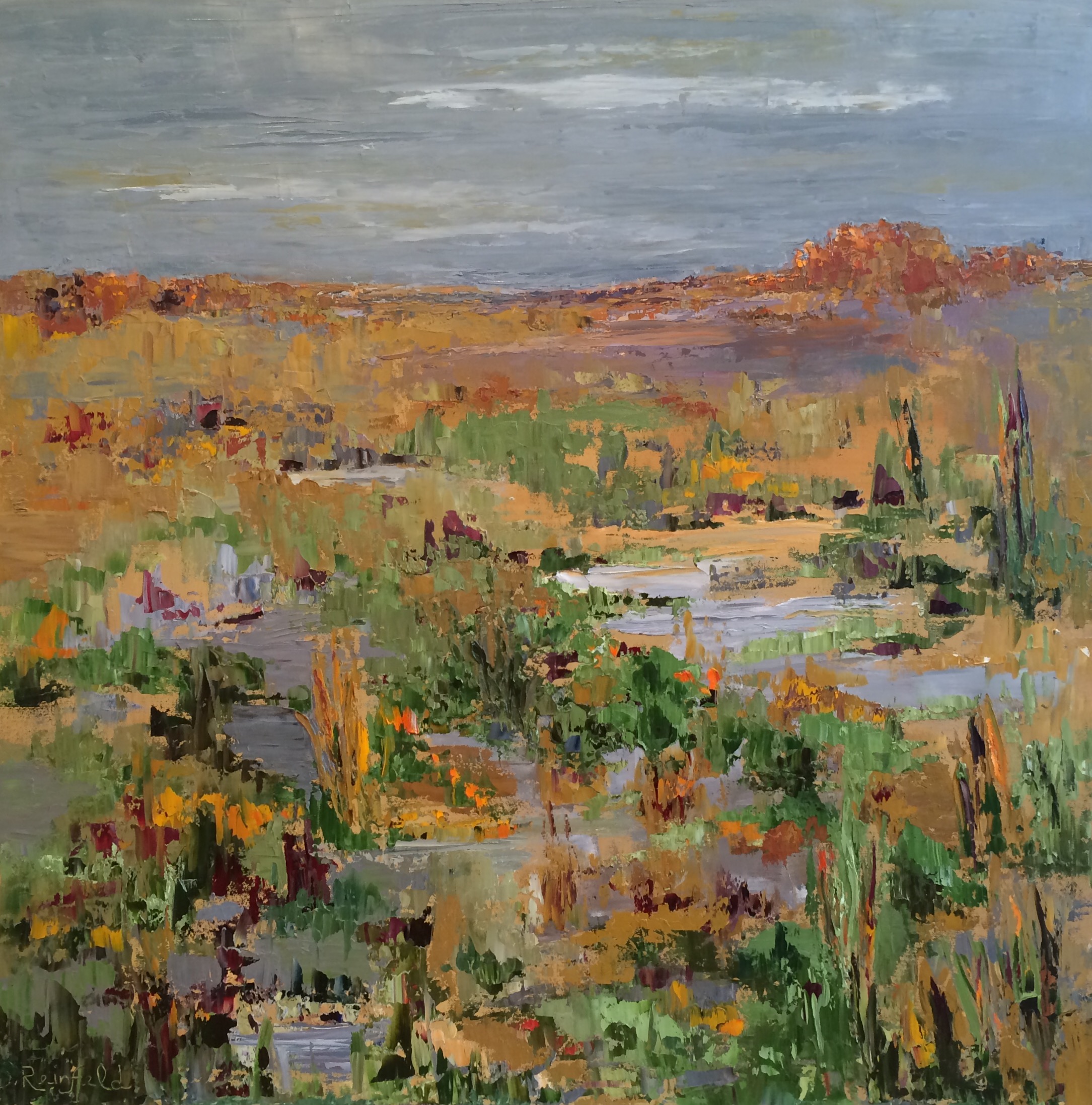 When the Desert Blooms, oil on canvas, 36"x36" SOLD