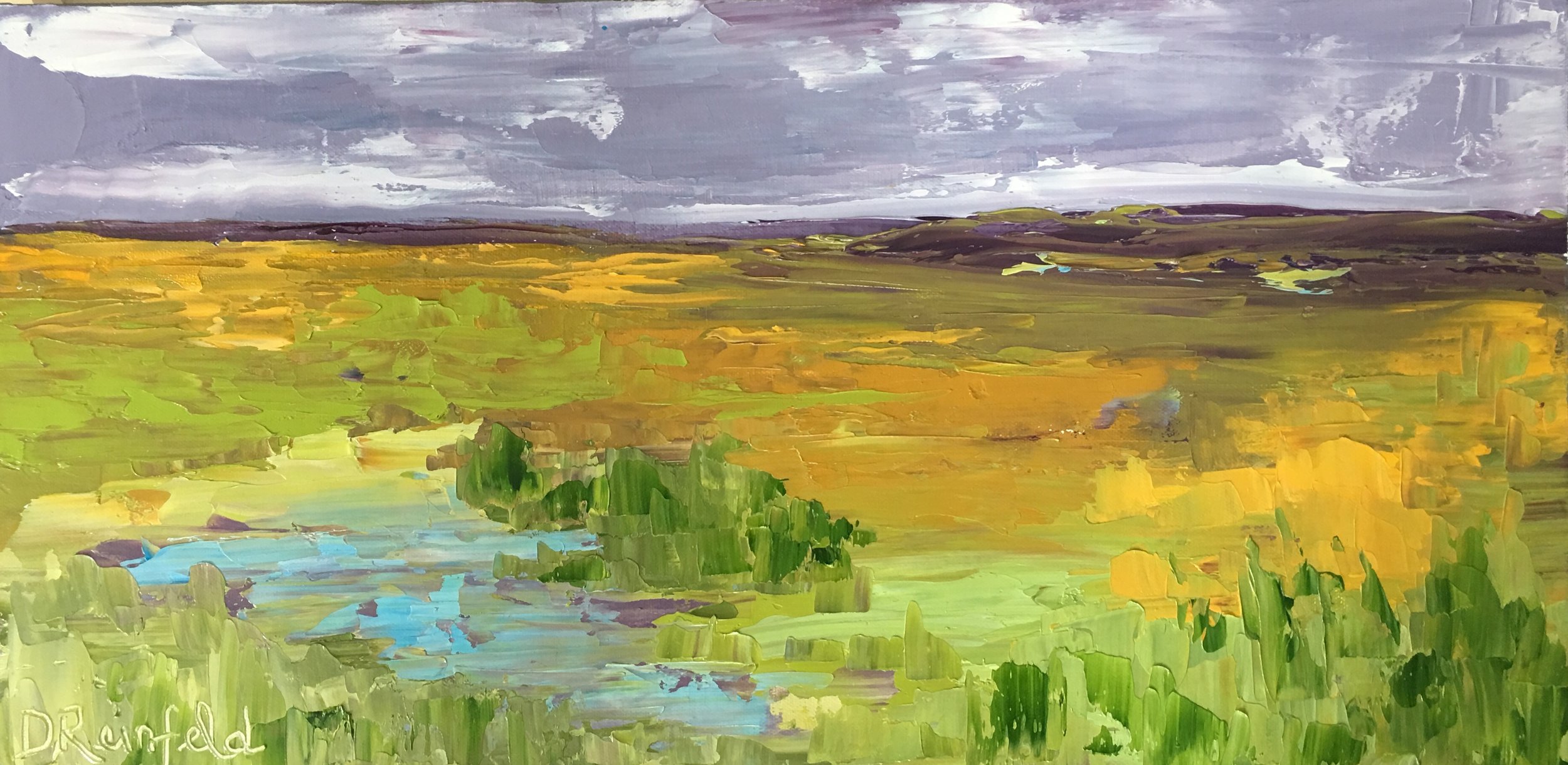 Big Sky, Open Plains, oil on canvas, 12"x24" SOLD