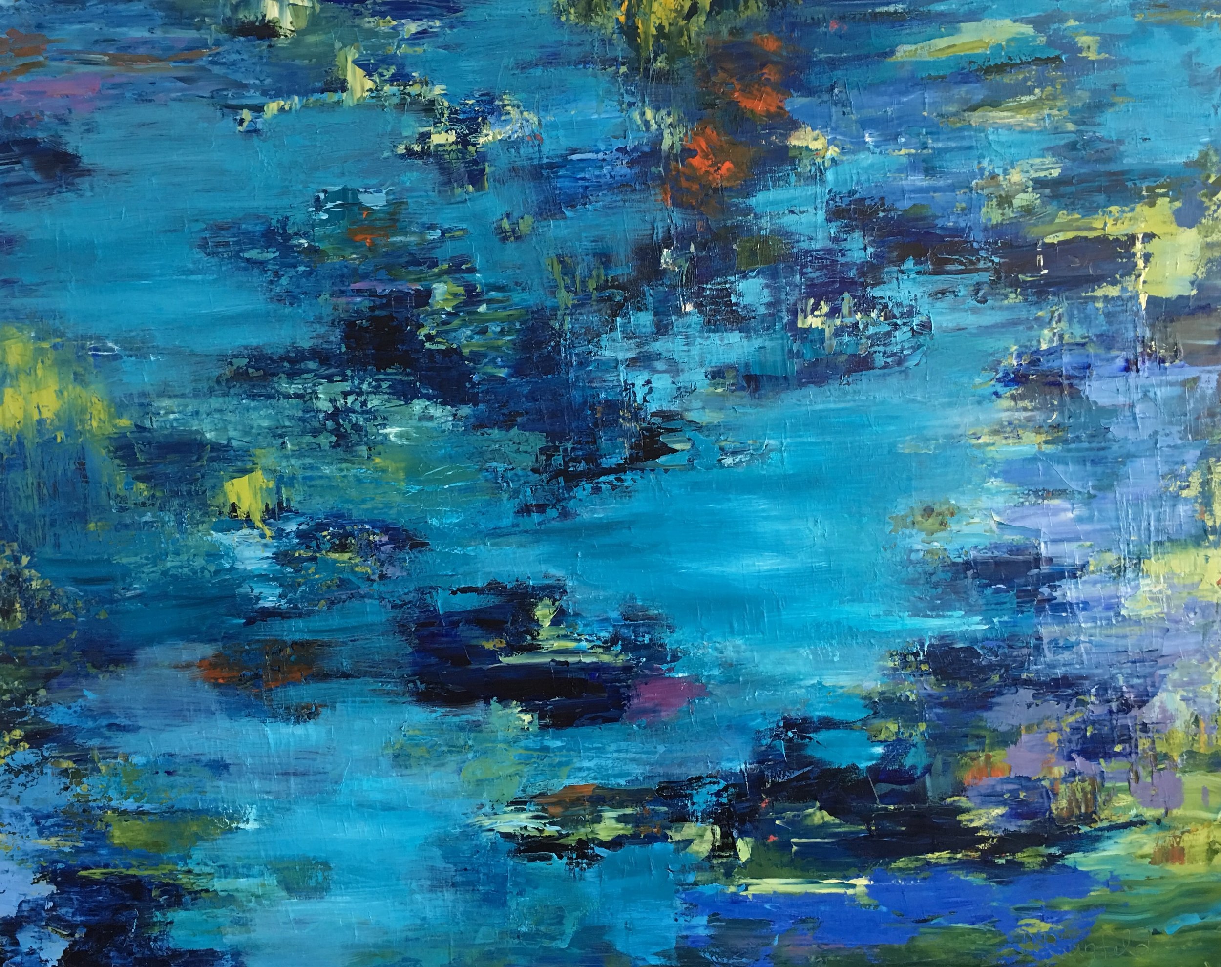 Letting Go, oil on canvas, 48"x60" SOLD